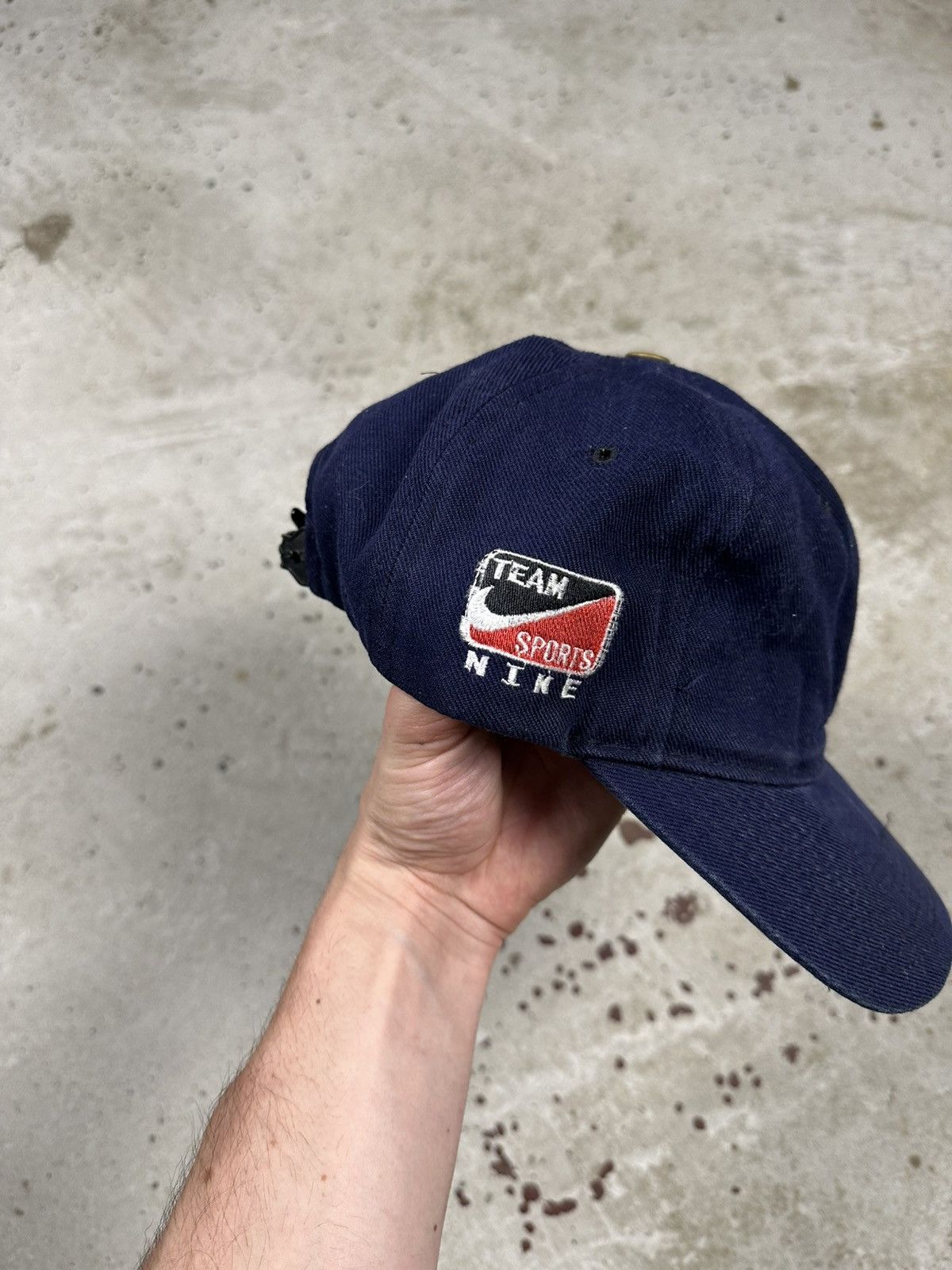 Nike Vintage 90s Nike Multi Logo Navy Hat Boot rare Size ONE SIZE - 5 Thumbnail