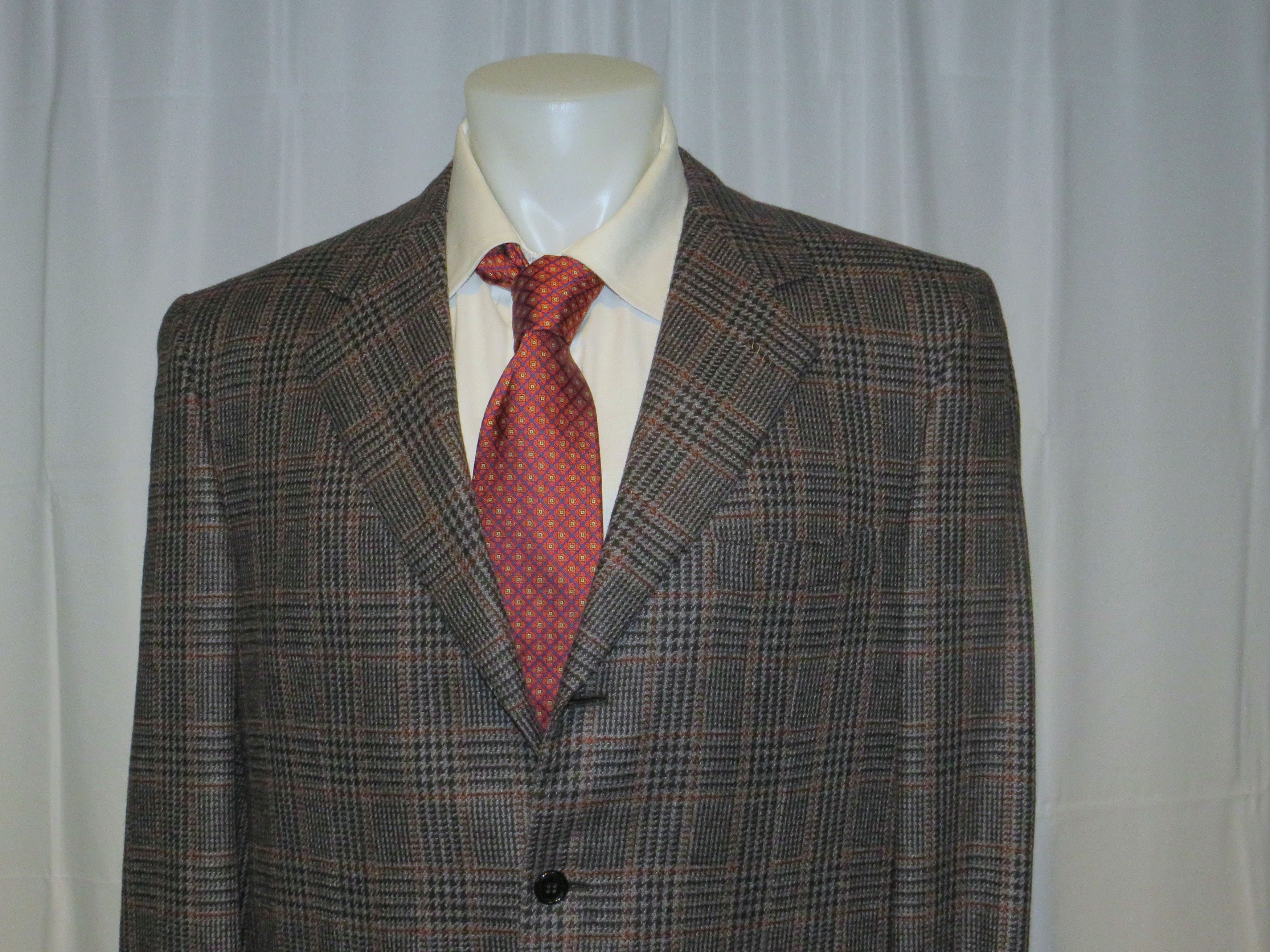 Brioni × Neiman Marcus Traiano Cashmere Gray Plaid Heavy Sport Coat 44R NWT NOS Size 44R - 2 Thumbnail