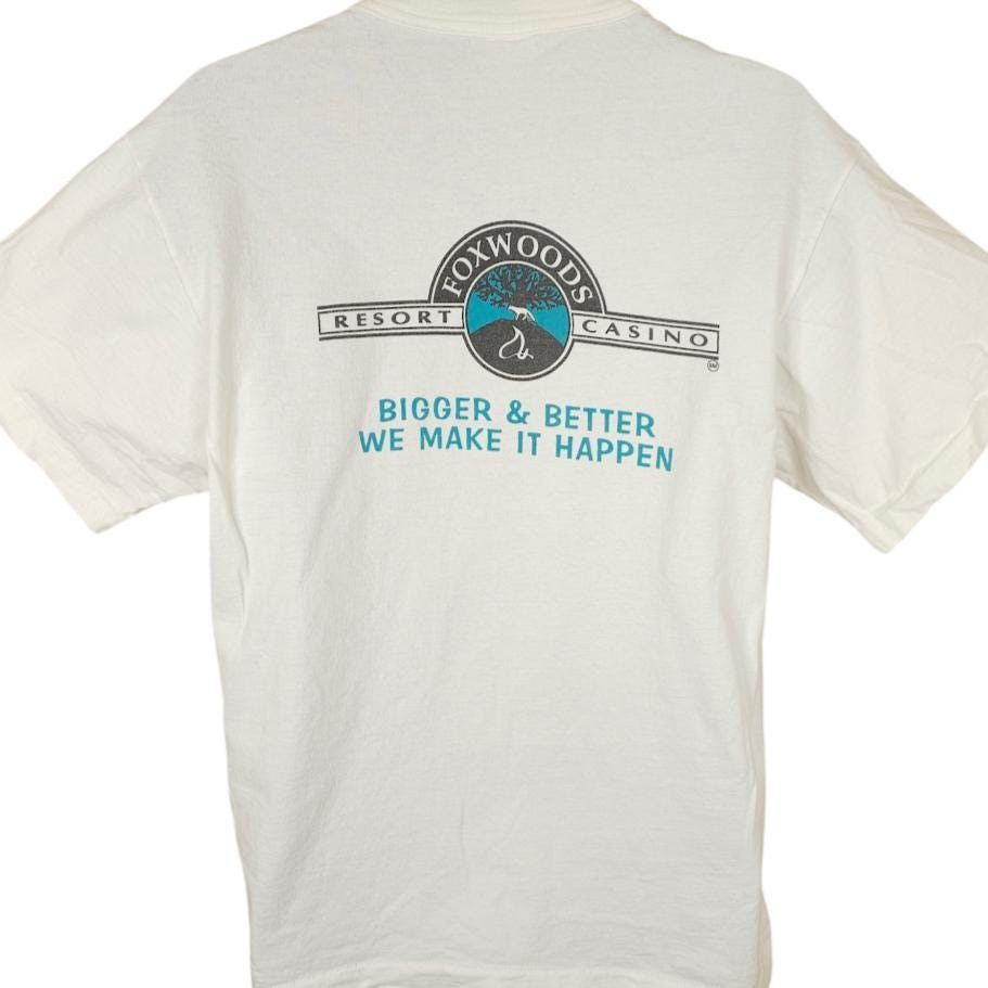 Vintage Vintage Foxwoods Casino T Shirt Mens Size XL White 90s Size US XL / EU 56 / 4 - 2 Thumbnail