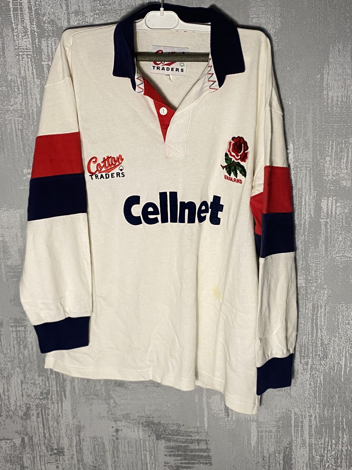 Cotton Traders × Vintage Vintage England Rugby 1995 Jersey Long Sleeve Cotton Size US L / EU 52-54 / 3 - 1 Thumbnail