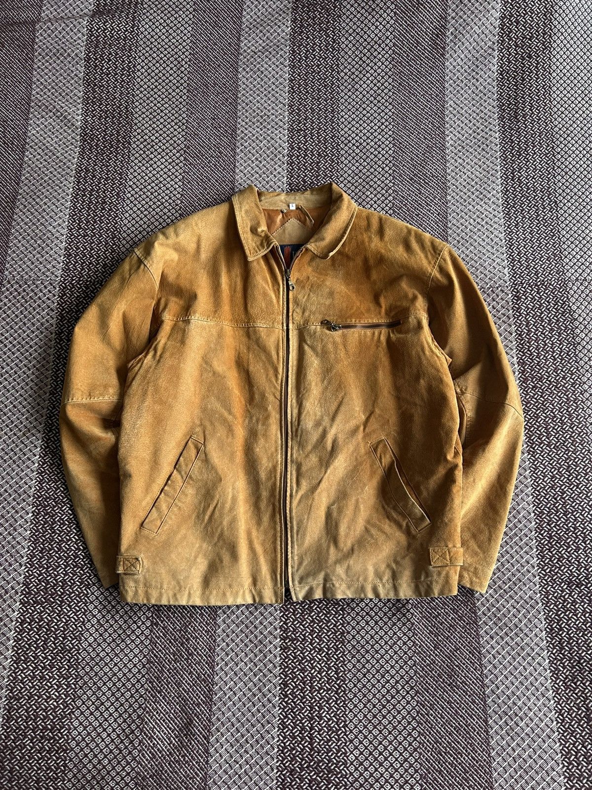 Vintage Vintage Hudson Real Leather Jacket Sun Faded Washed Size L Size US L / EU 52-54 / 3 - 1 Thumbnail