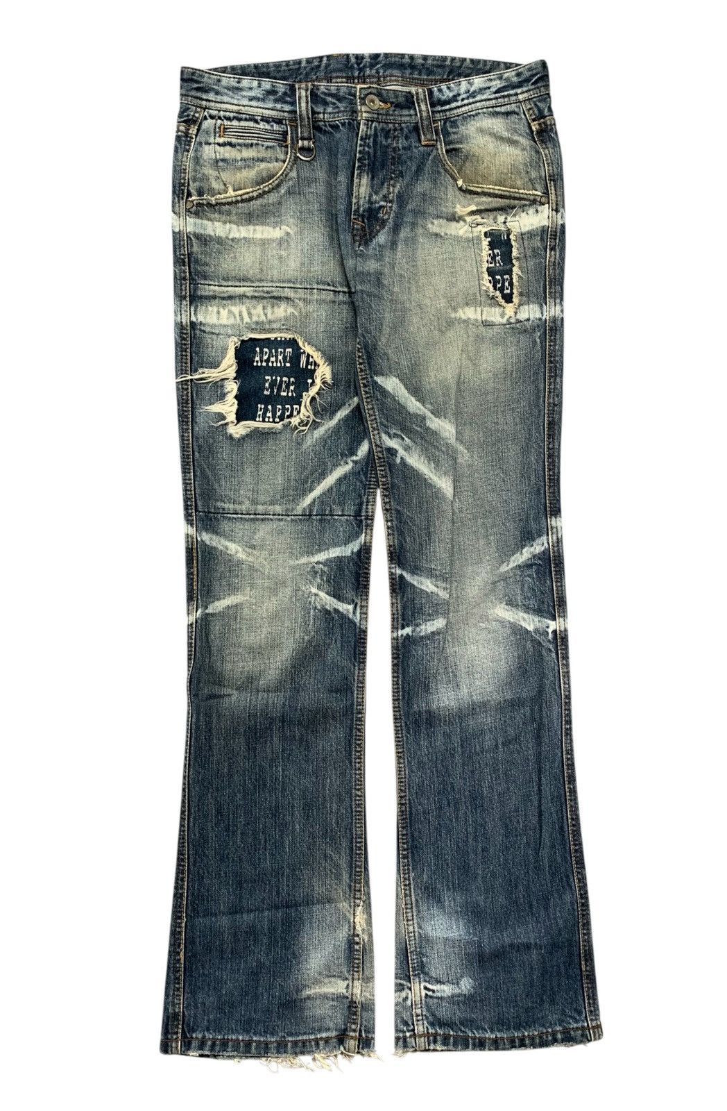 HIDEAWAYS Y2k Hideways japanese distressed seditionaries bootcut Size US 31 - 1 Thumbnail