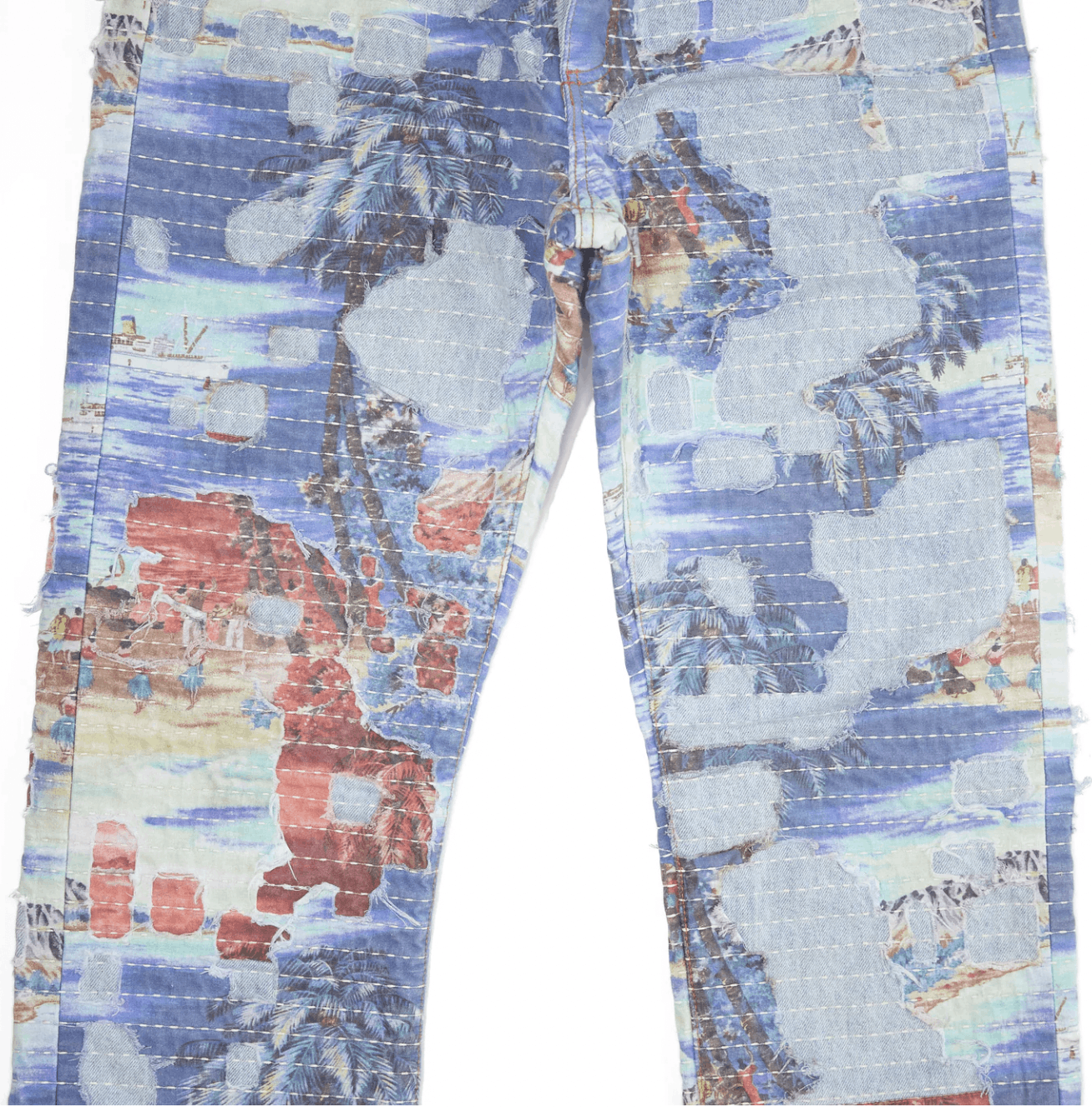 Amiri Amiri Aloha Boro Straight Leg Jeans Size US 31 - 3 Thumbnail