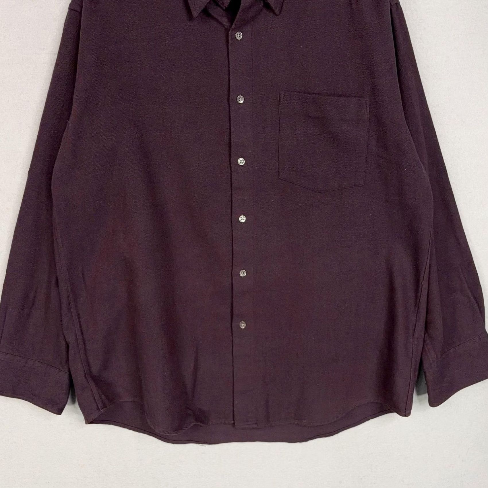 Hugo Boss VINTAGE Hugo Boss Shirt Mens Large Purple Herringbone Twill Classic Designer Casual Button-Up Shirt Mens Large Purple Herringbone Twill/Cotton Size US L / EU 52-54 / 3 - 3 Thumbnail