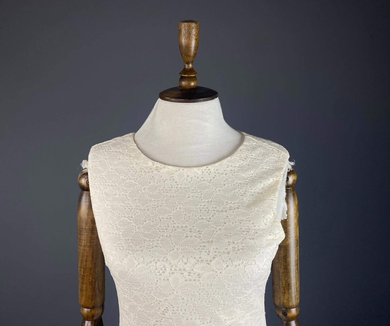 Desigual Desigual White Floral Mesh Lace Bodycon Tank Dress Size 38 Size M / US 6-8 / IT 42-44 - 2 Thumbnail