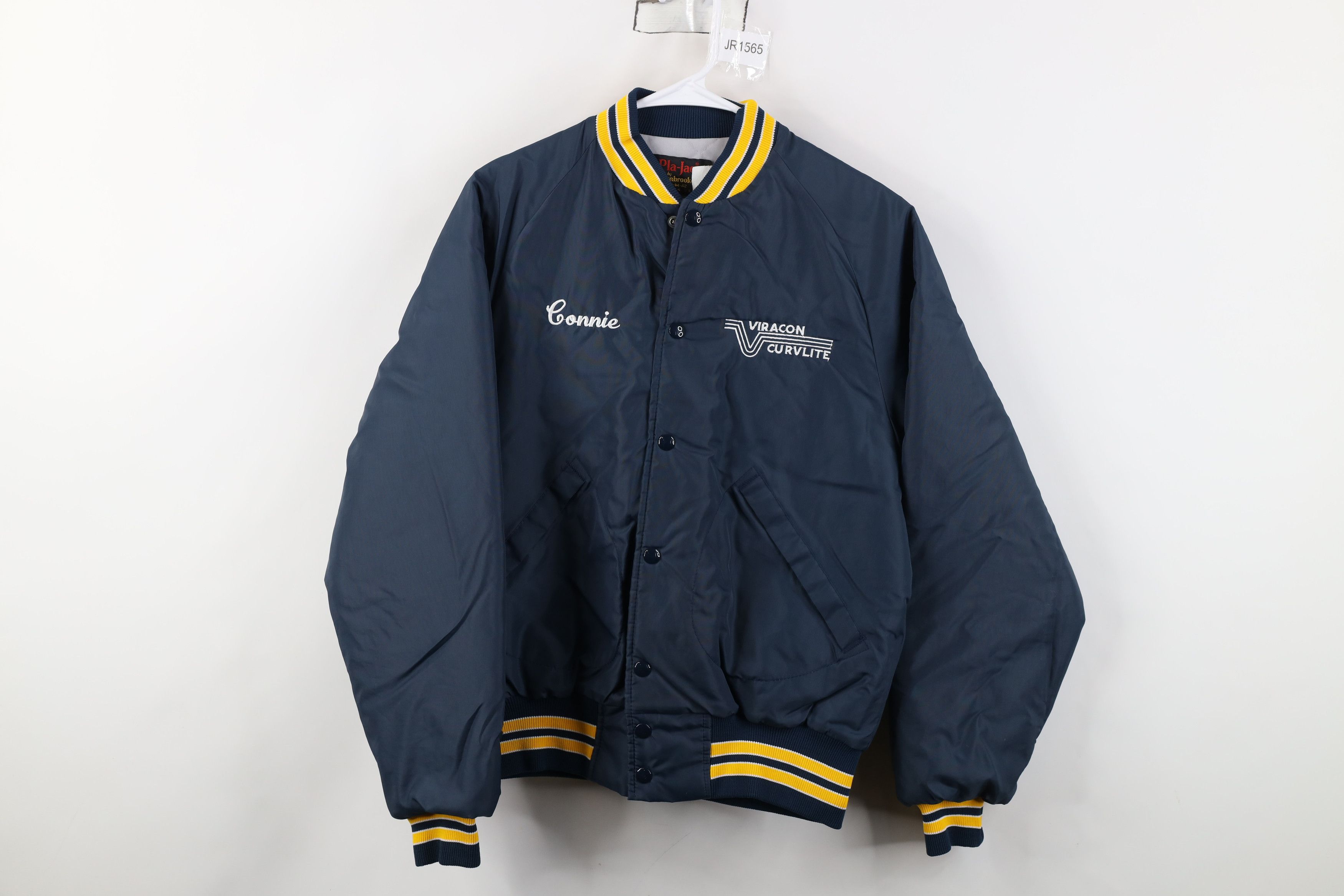 Vintage Vintage 80s Viracon Curvlite Glass Quilted Bomber Jacket USA Size M / US 6-8 / IT 42-44 - 1 Thumbnail