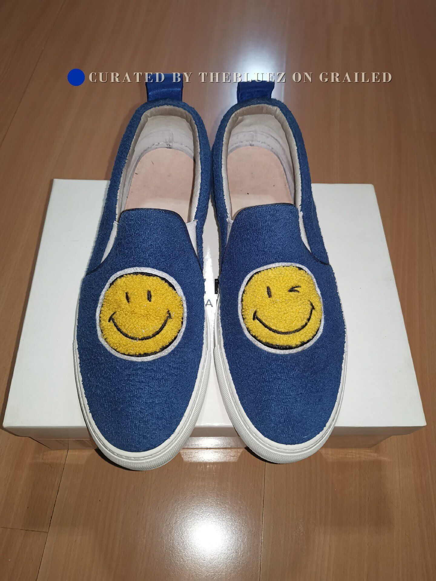 JOSHUA SANDERS Joshua Sanders Suede Smiley Slip-On Shoes Size US 10 / EU 43 - 1 Thumbnail