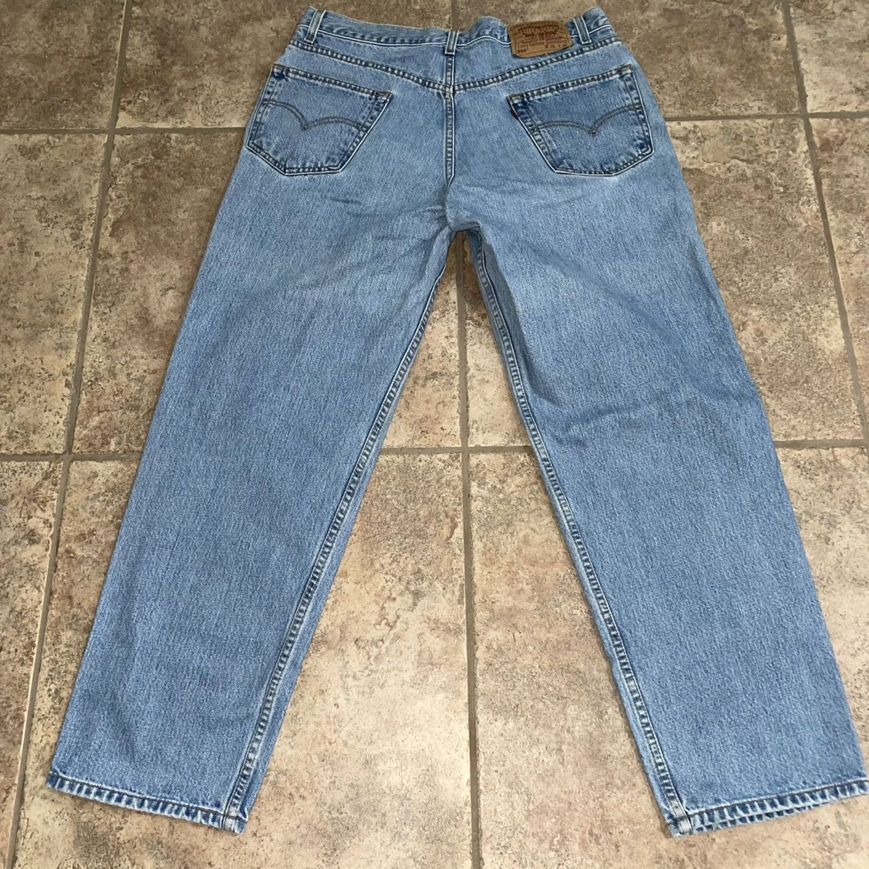 Levi's VINTAGE Levi’s 550 Jeans Men 36x30 Relaxed Fit Blue Straight N/A Size US 36 / EU 52 - 6 Thumbnail