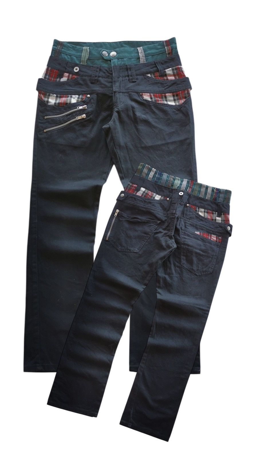 Japanese Brand Manydope Blindedge Double Waist Japan Black Jeans Size US 31 - 2 Thumbnail