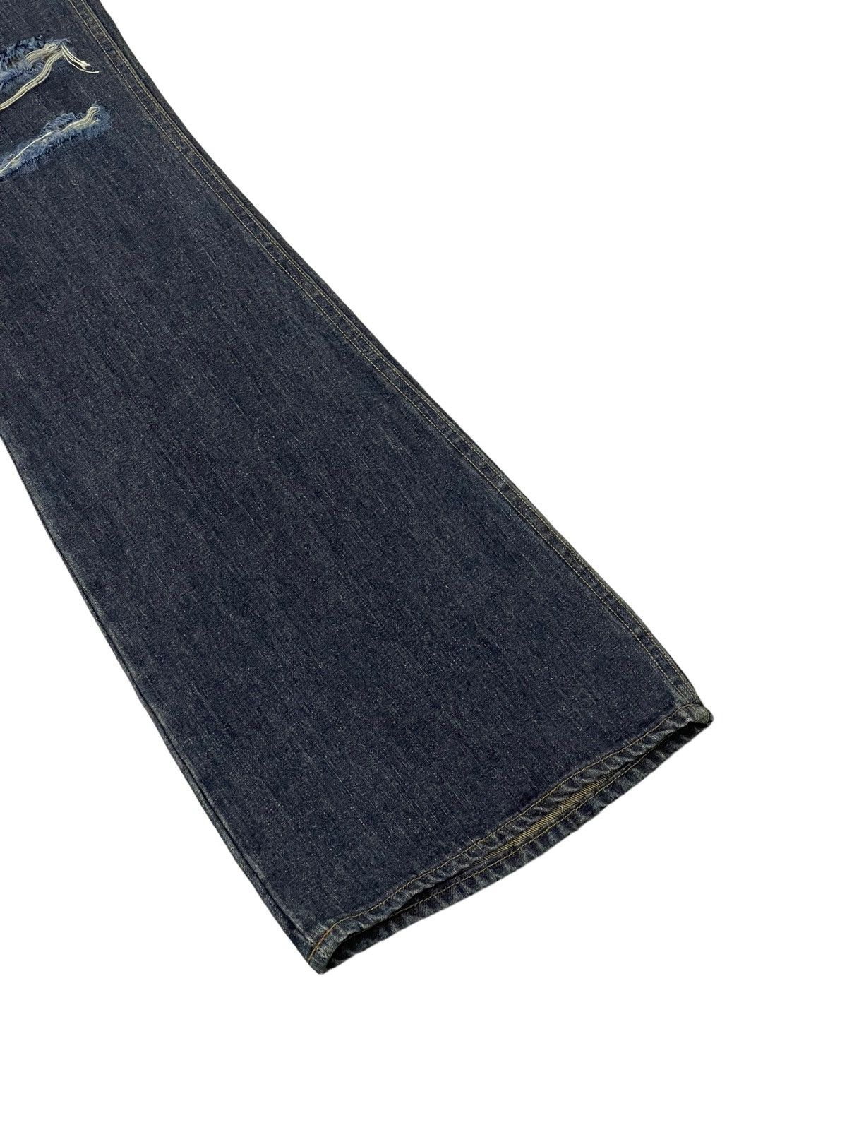 Japanese Brand Flare Jeans Blue Way Japan Distress Bell Bottom 7🟦5 Size US 28 / EU 44 - 4 Thumbnail