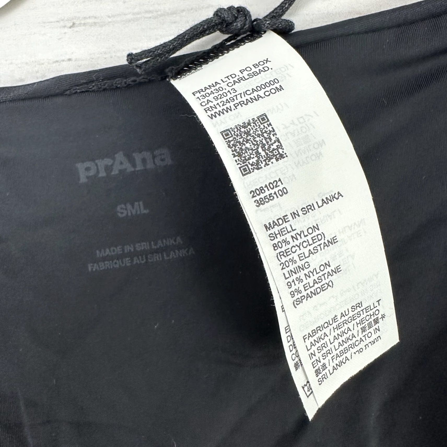 Prana VINTAGE prAna Swim Bottom Women's Small Black Cheeky Low Rise Side Tie Beach 90s NWT Size 28" / US 6 / IT 42 - 5 Thumbnail