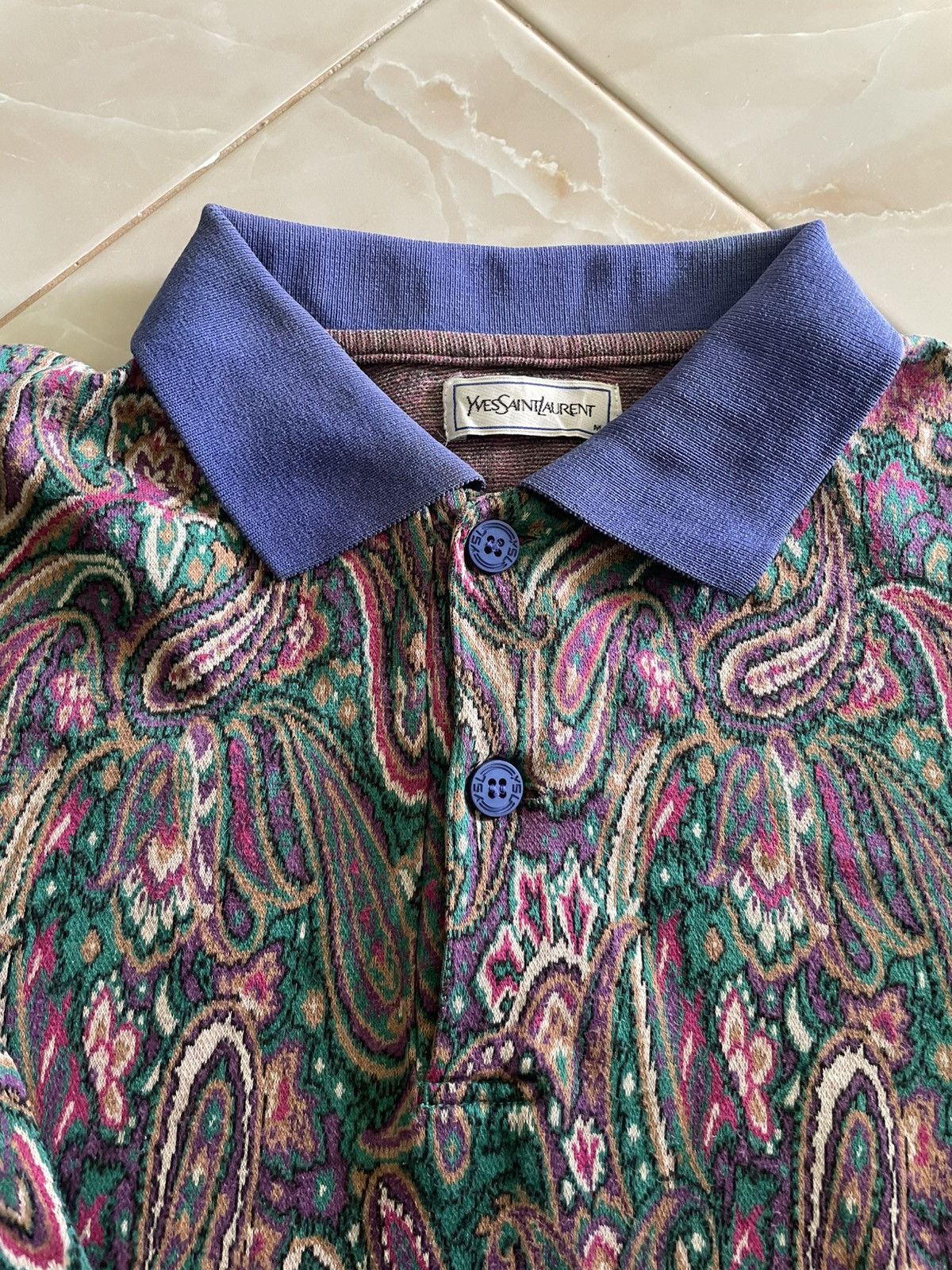 Yves Saint Laurent RARE DESIGN YVES LAURENT LONGSLEVE TSHIRT Size US M / EU 48-50 / 2 - 4 Thumbnail