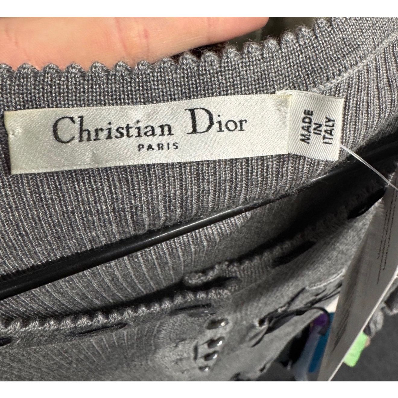 Dior Christian Dior Grey Fitted Cashmere Blend Dress - FR36 | S Size XS / US 0-2 / IT 36-38 - 5 Thumbnail