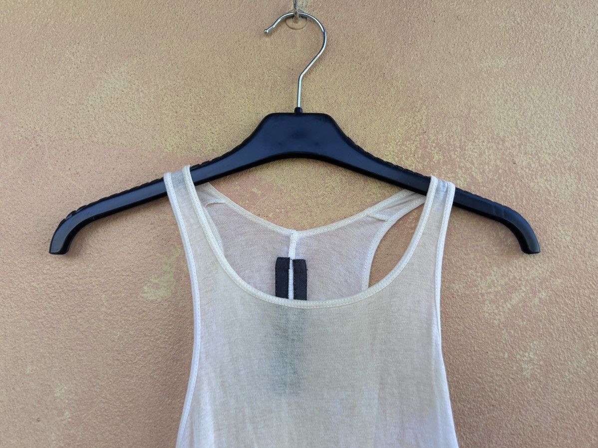 Rick Owens Rare Beige & white vintage tank top t-shirt NEW RUNWAY Size US S / EU 44-46 / 1 - 4 Thumbnail