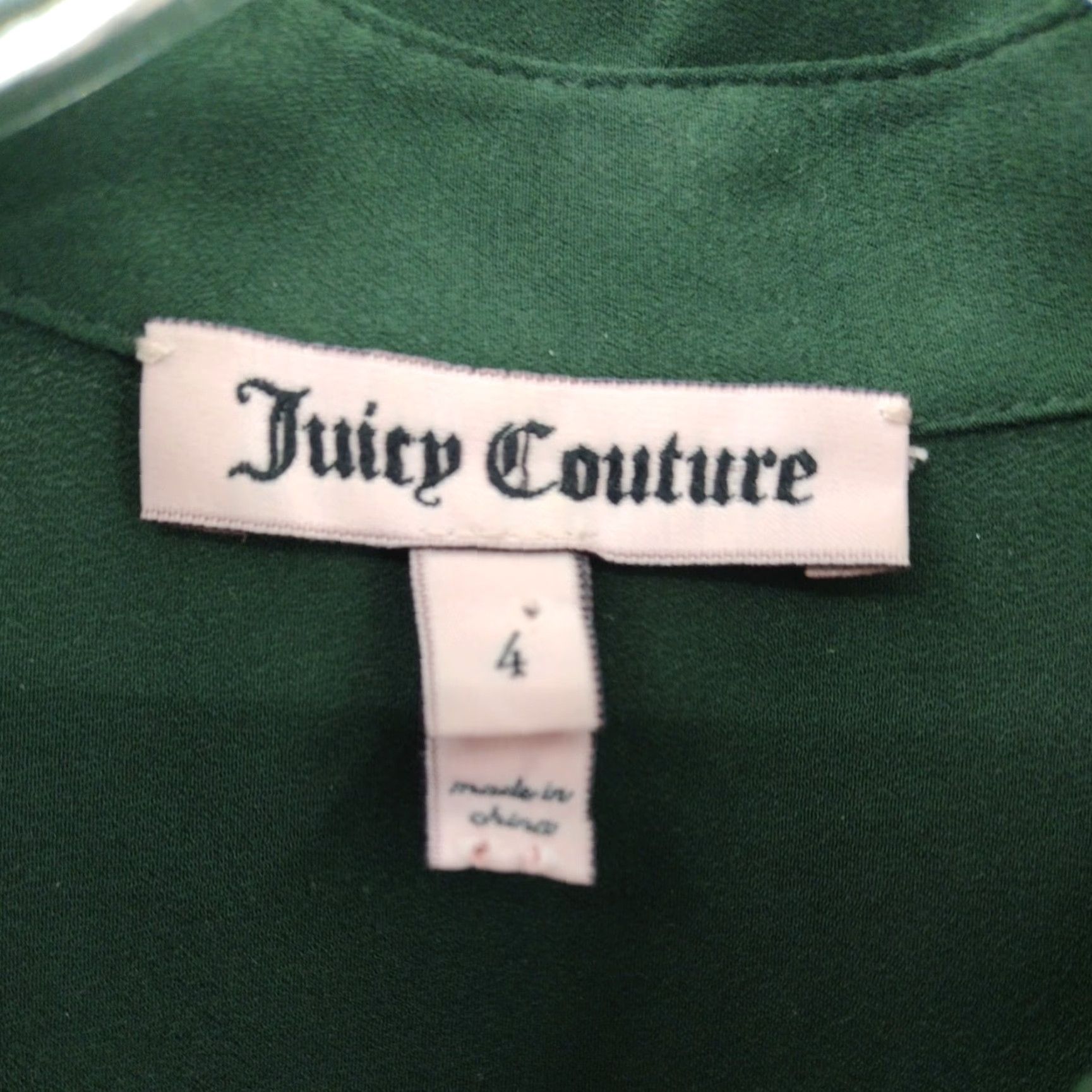 Juicy Couture Juicy Couture Blouse Women's Blouse4 Button Up Collared Green Juniper Green Long Sleeve Classic Size 4 XS? Size S / US 4 / IT 40 - 2 Thumbnail