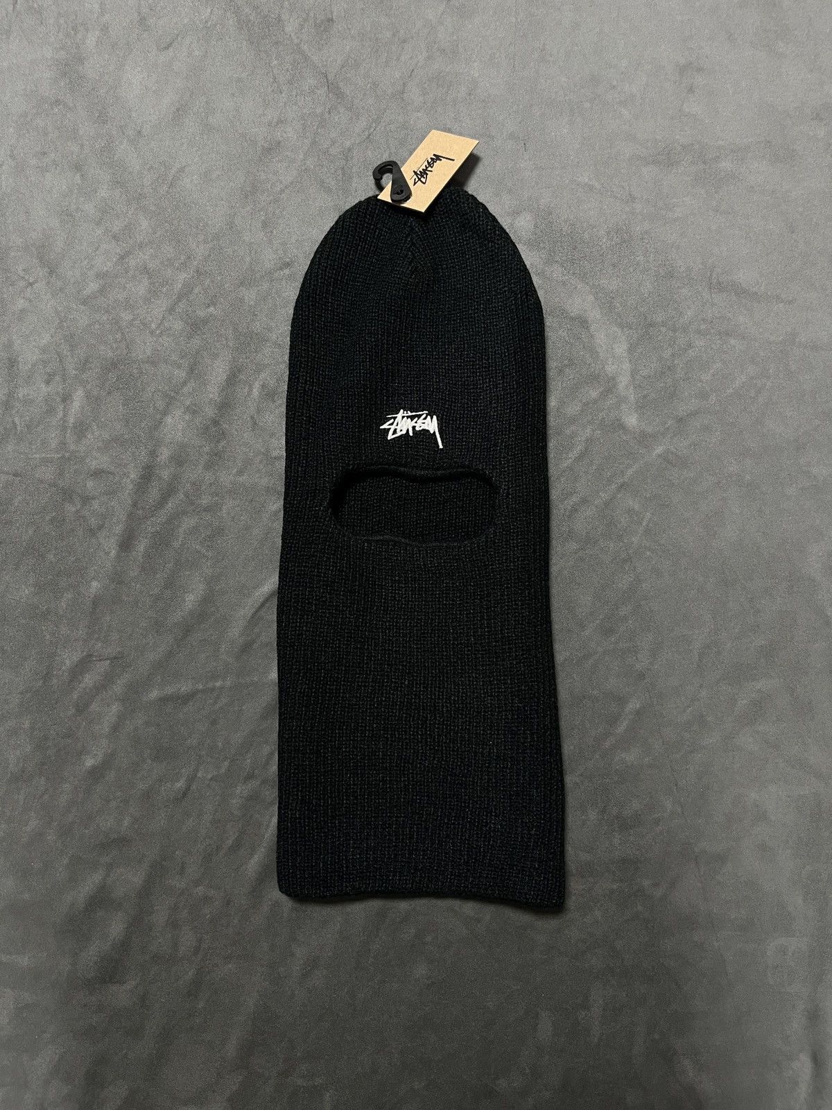 Japanese Brand Rare Stussy Stock Knit Balaclava Black Ski Mask OS Size ONE SIZE - 1 Thumbnail