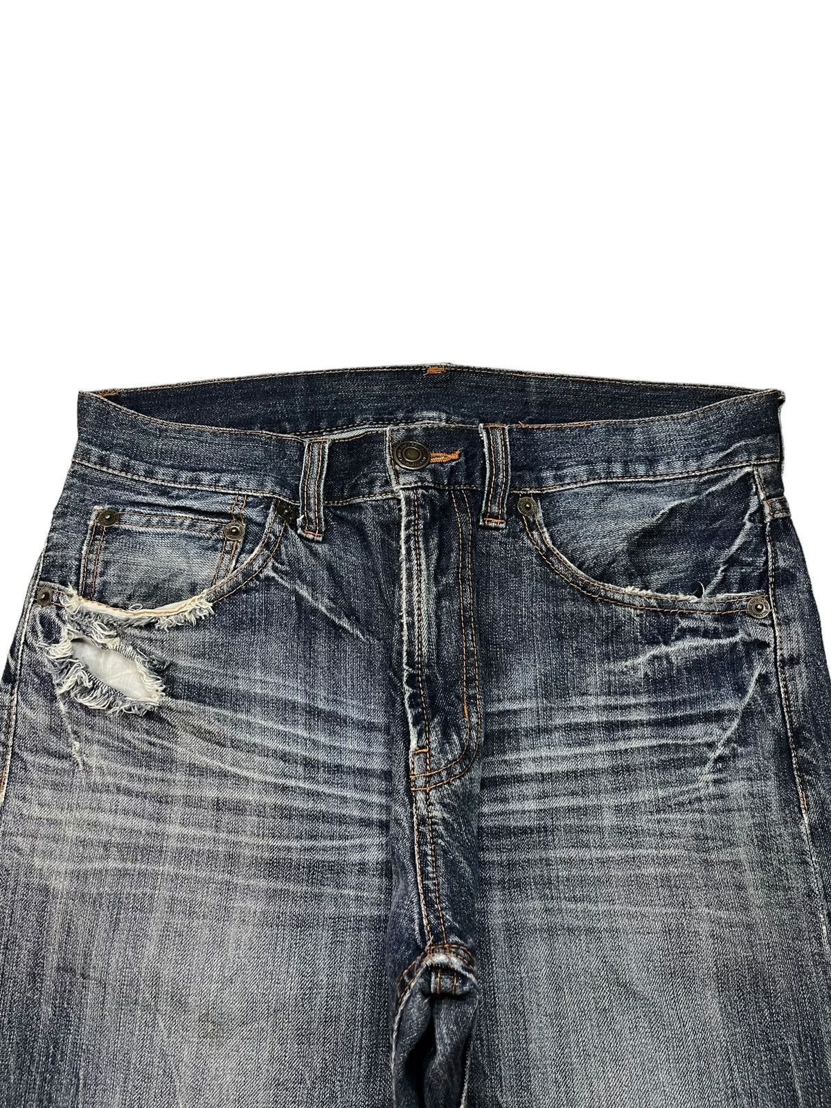 Japanese Brand Vintage Japanese Brand Distress Thunder Style Baggy Jeans Size US 32 / EU 48 - 4 Thumbnail
