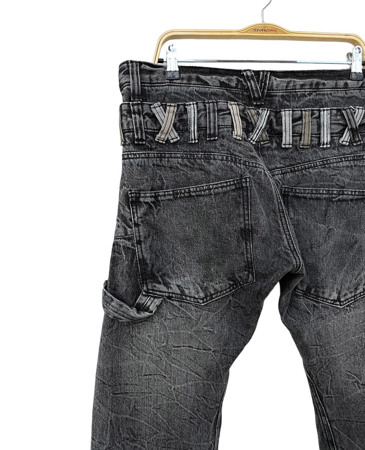 Japanese Brand Denim Jeans Double Waist Lightning Size US 35 - 9 Thumbnail