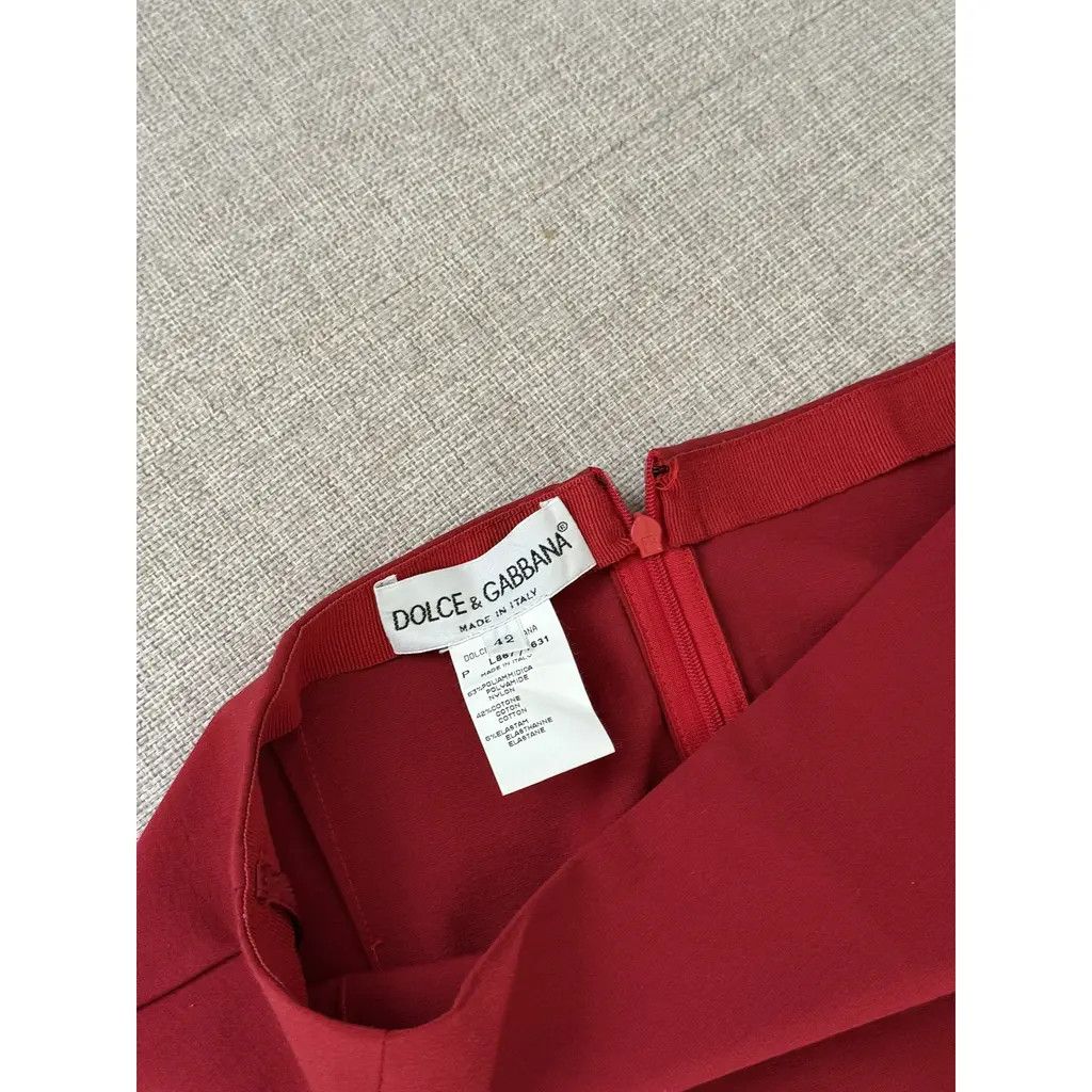 Dolce & Gabbana Dolce & Gabbana Women's Red Tailored Skirt Suit Set IT 42 Size M / US 6-8 / IT 42-44 - 11 Thumbnail