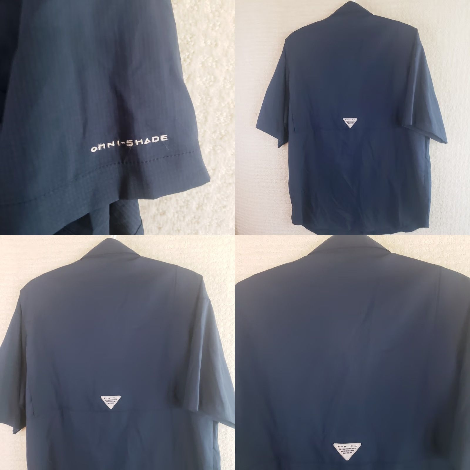 Vintage COLUMBIA PFG Citidel Bulldogs Slack Tide Camp Fishing Shirt Navy SS Men M Vented Size US M / EU 48-50 / 2 - 8 Thumbnail