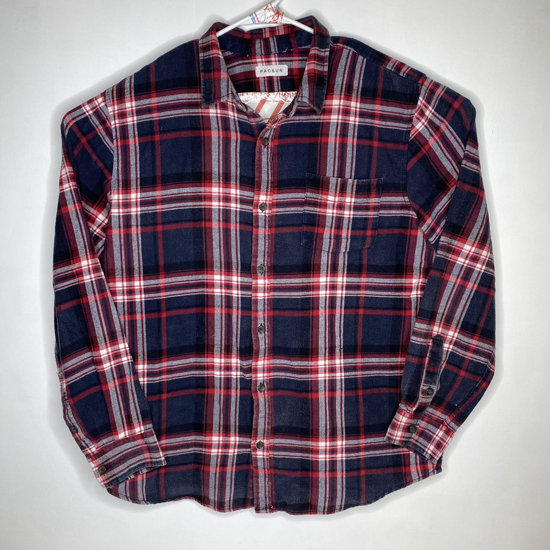 Pacsun PacSun Mens Multicolor Plaid Flannel Button Up Shirt Size US XL / EU 56 / 4 - 1 Thumbnail