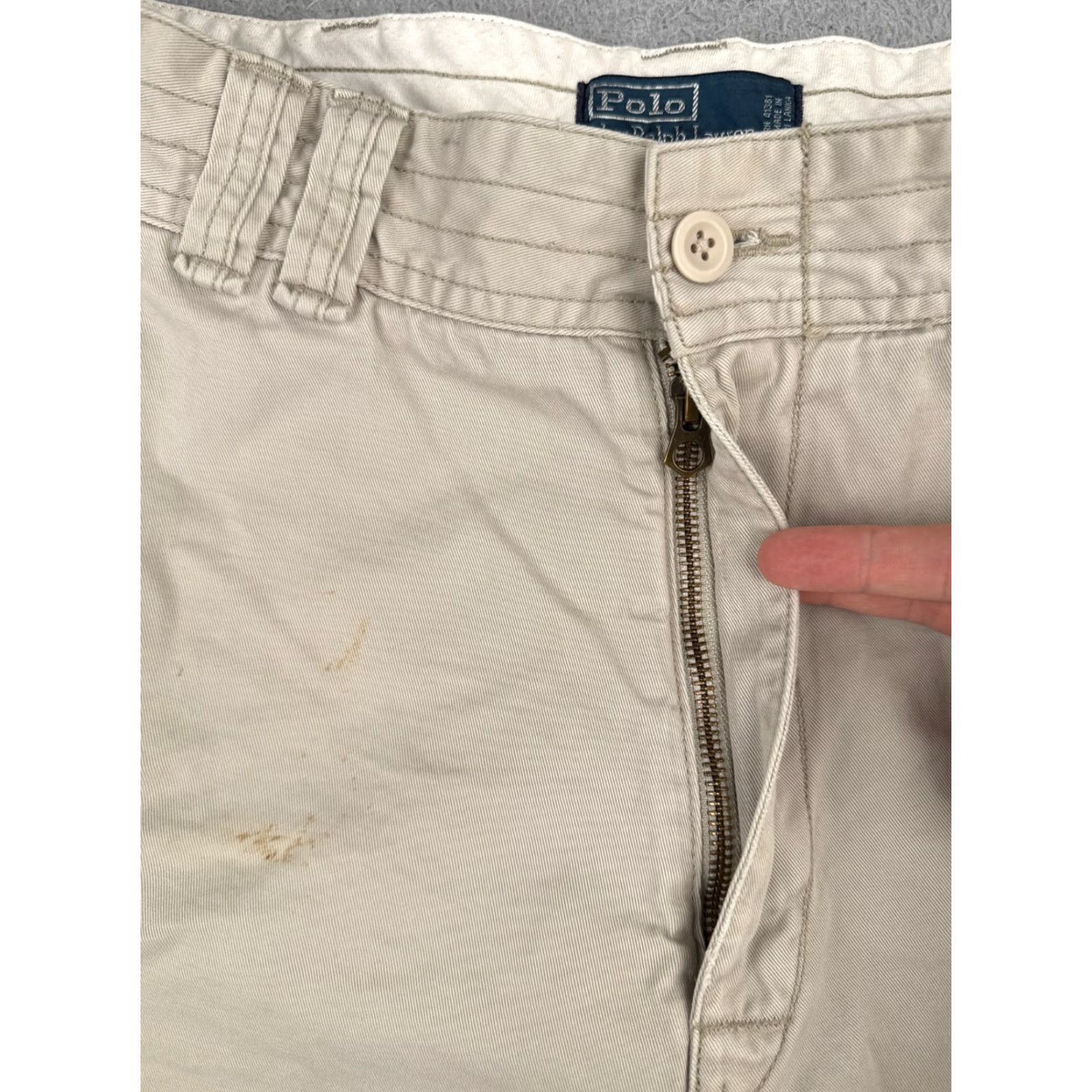 Polo Ralph Lauren Polo Ralph Lauren Cargo Shorts Men 35 Beige 100% Cotton Twill Zip 10in Inseam Mid Rise Regular Fit Boat American Designer Outdoor Casual Workwear Size US S / EU 44-46 / 1 - 6 Thumbnail