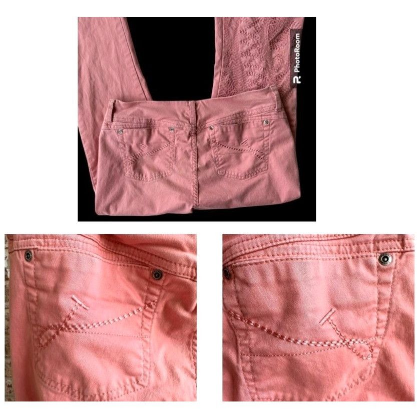 Vintage Vintage 90's Taunt Pants Size 7 Peach Low Rise Wide Leg Size 31" - 9 Thumbnail