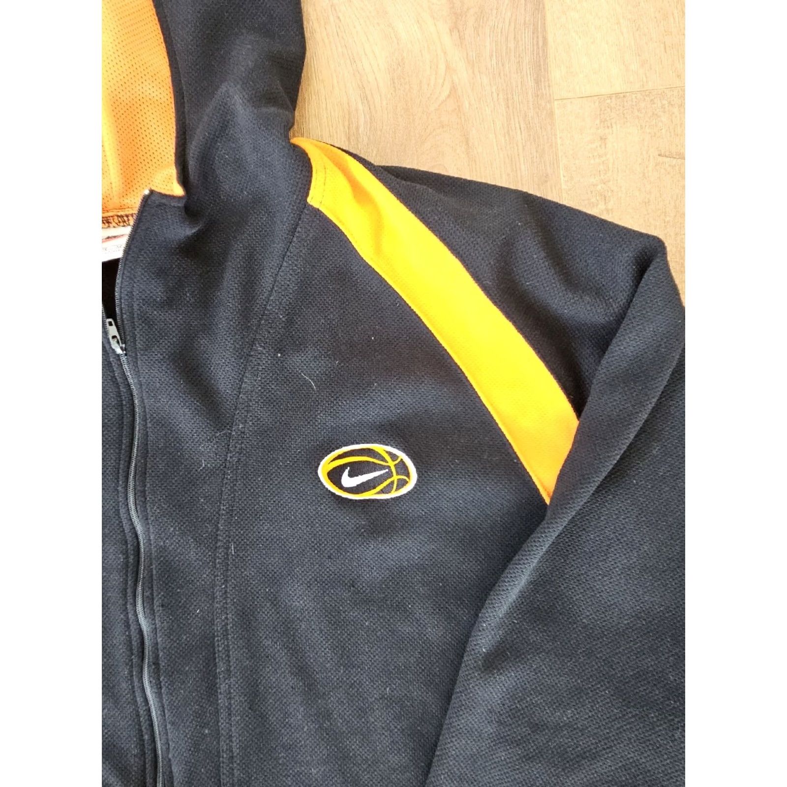 Nike Vtg Nike Basketball Hoops 1990s Warmup Hooded Shooting Shirt Mens XL Black Long Sleeve Vintage Nike Shirt Mens XL Hooded Basketball Growth? Size US XL / EU 56 / 4 - 5 Thumbnail