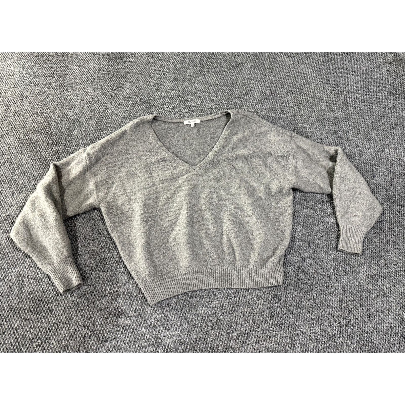 Madewell Madewell Sweater Womens M Gray V-Neck Pullover Knit Glitter Wool Cotton Polyamide All Seasons Casual Pullover Fall Winter Girls? Size M / US 6-8 / IT 42-44 - 2 Thumbnail