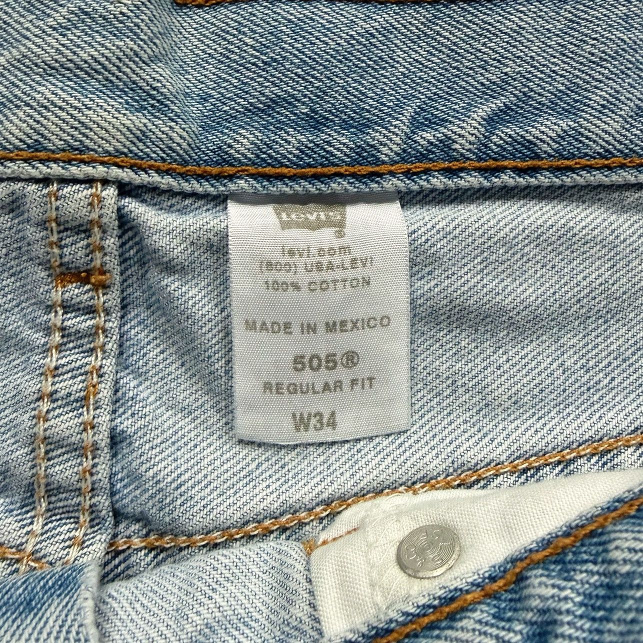 Levi's Vintage Levi’s 505 Regular Fit Jean Shorts Jorts Size US 34 / EU 50 - 4 Thumbnail