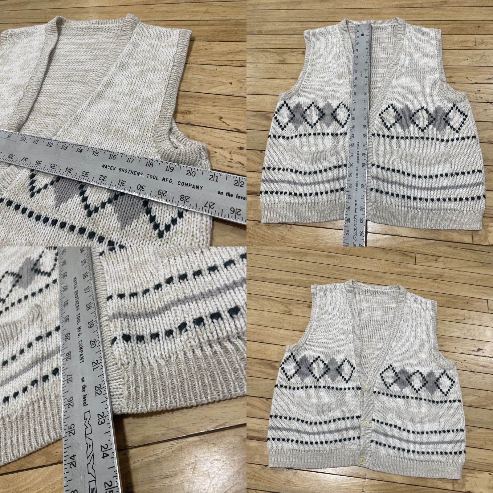 Vintage VINTAGE Cardigan Vest Men S Cream Tan Argyle Western Academic Old Money Soft Crop Preppy Shirt Size US S / EU 44-46 / 1 - 8 Thumbnail