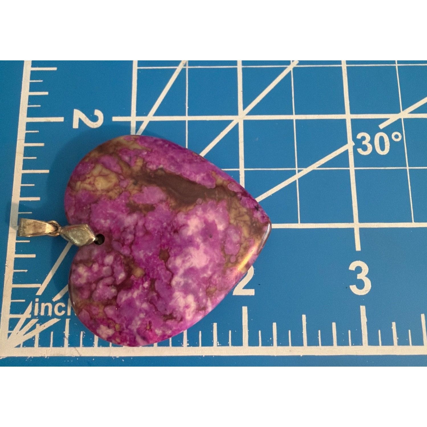 Other Vintage Sugilite 18kGP Silver Tone Pendant Polished 2.25" Es Size ONE SIZE - 5 Thumbnail