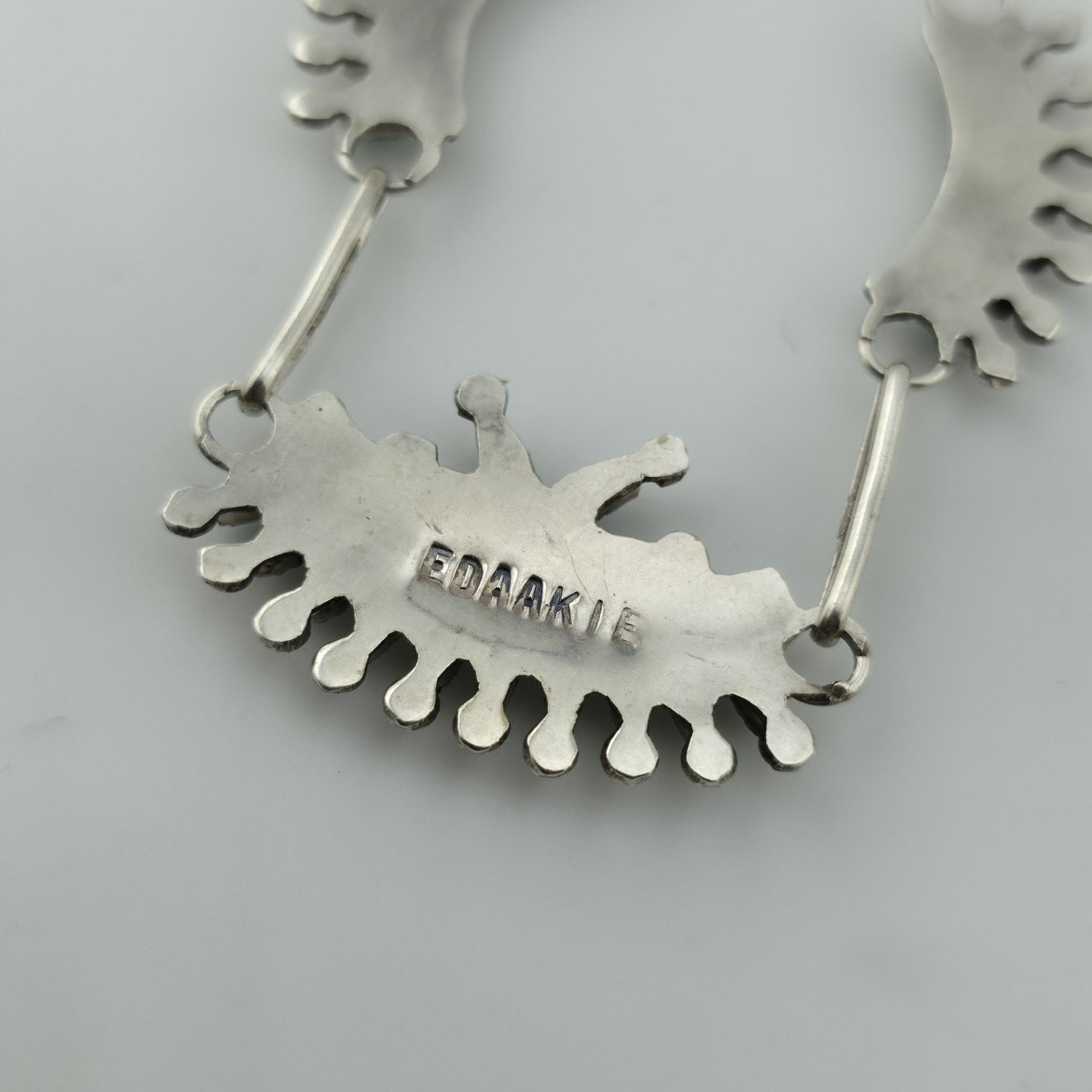 Other EDDAKIE Sterling Turquoise Necklace Native American 14” Zuni Size ONE SIZE - 9 Thumbnail