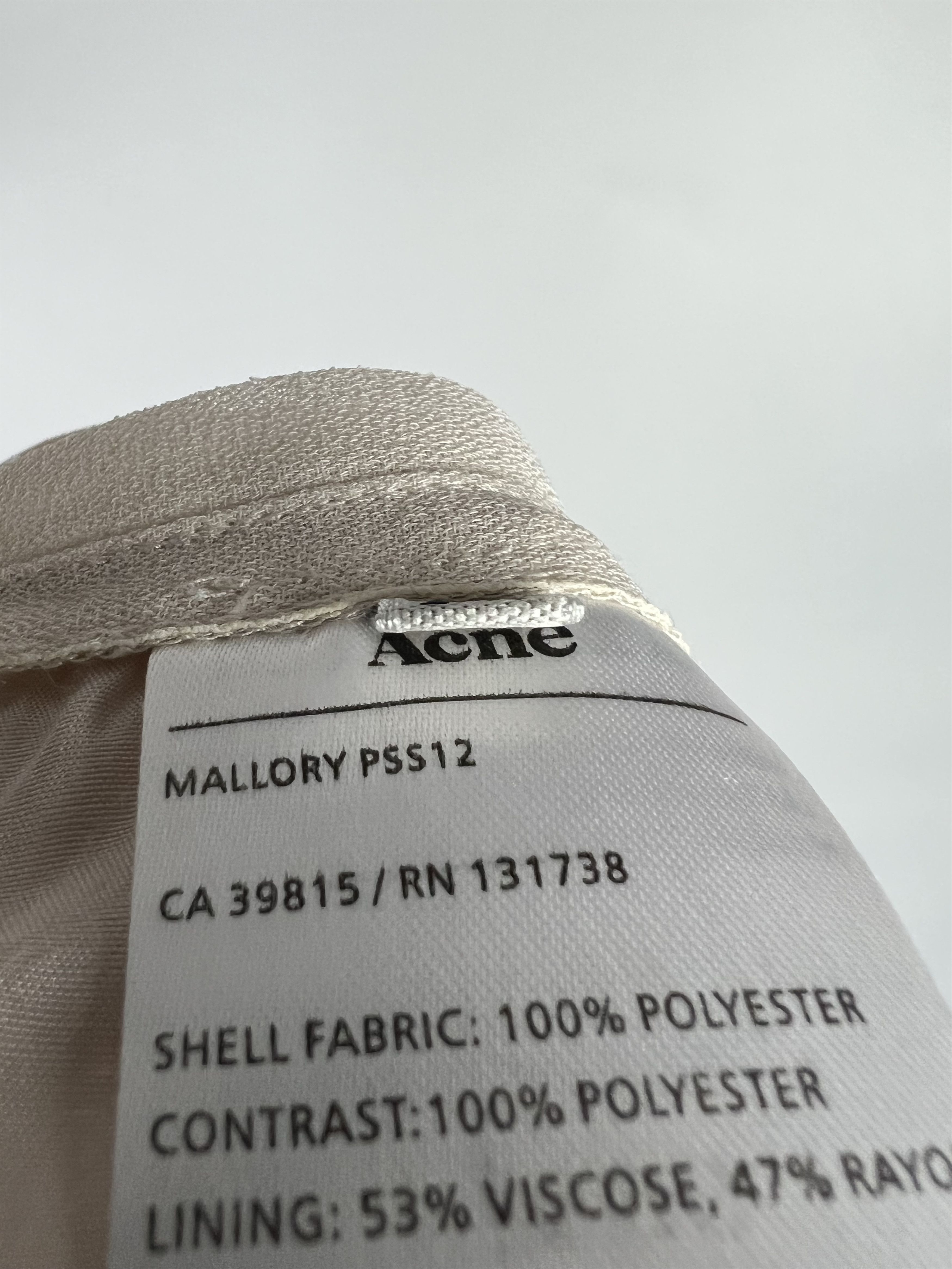 Acne Studios Acne Mallory Beige Sleeveless Draped Short Dress Size 34 Size XS / US 0-2 / IT 36-38 - 14 Thumbnail