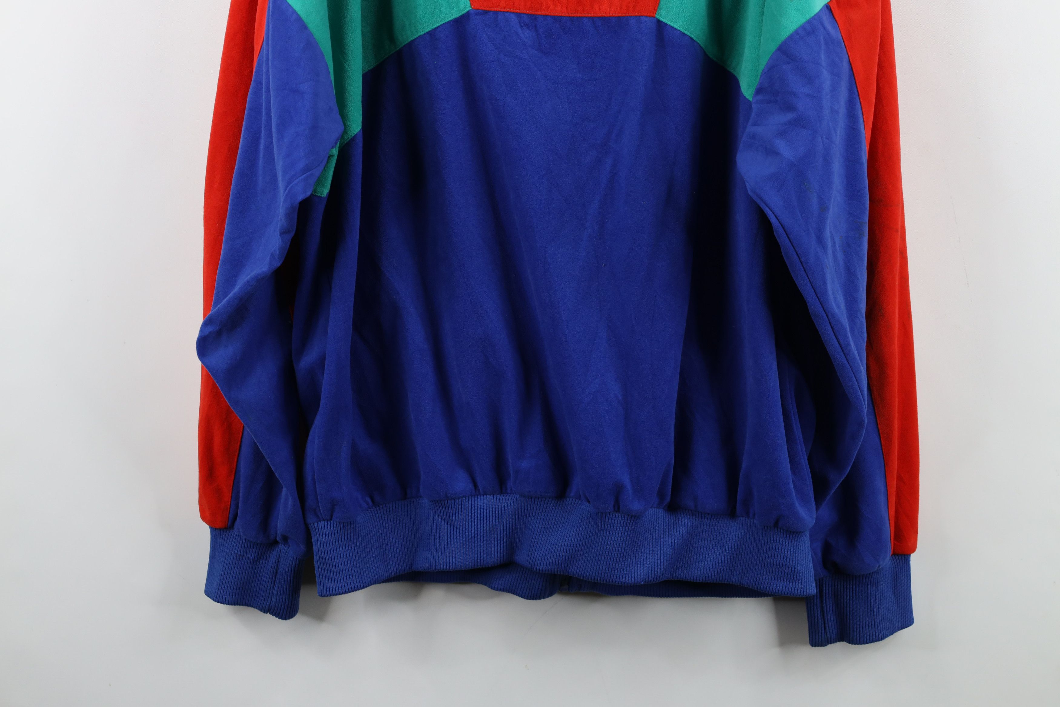 Adidas Vintage 80s 90s Adidas Block Velour Velvet Track Jacket Size US XXL / EU 58 / 5 - 15 Thumbnail