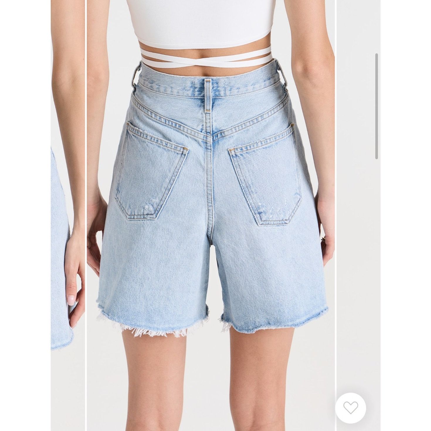 Agolde Agolde High Rise Denim Cutoff Pleat Skort size 26 Size 26" / US 2 / IT 38 - 2 Thumbnail