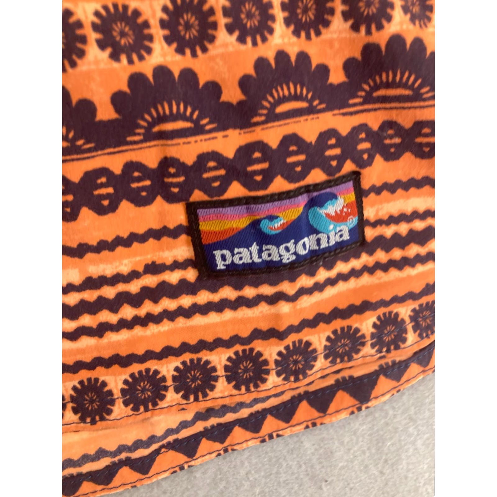 Patagonia Patagonia Mens 34 Blue Orange Tribal Swim Trunks Geometric Nylon Pockets Drawstring Lined Beach Outdoor Adults Mens Size US 34 / EU 50 - 3 Thumbnail