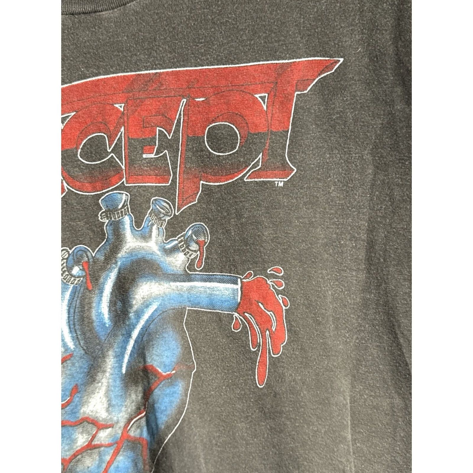 Vintage VINTAGE Accept Metal Heart Tour T Shirt Mens L Black 100% Cotton Front Back Crew Neck Short Sleeve USA 1985 Guitar Heavy Metal Rockit Rocket Size US L / EU 52-54 / 3 - 3 Thumbnail