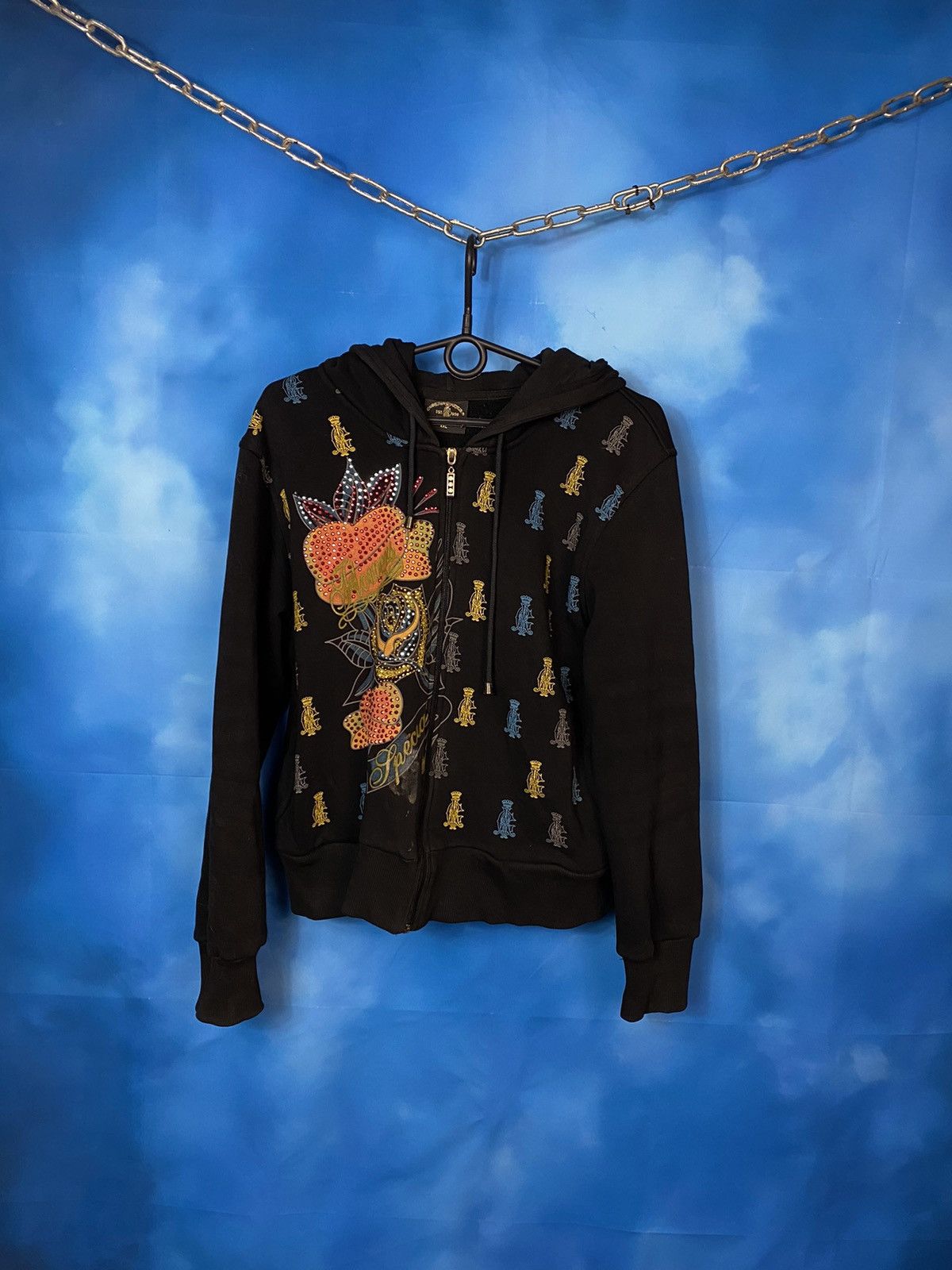 Christian Audigier × Japanese Brand ❗️Christian Audigier y2k double print hoodie Size L / US 10 / IT 46 - 1 Thumbnail