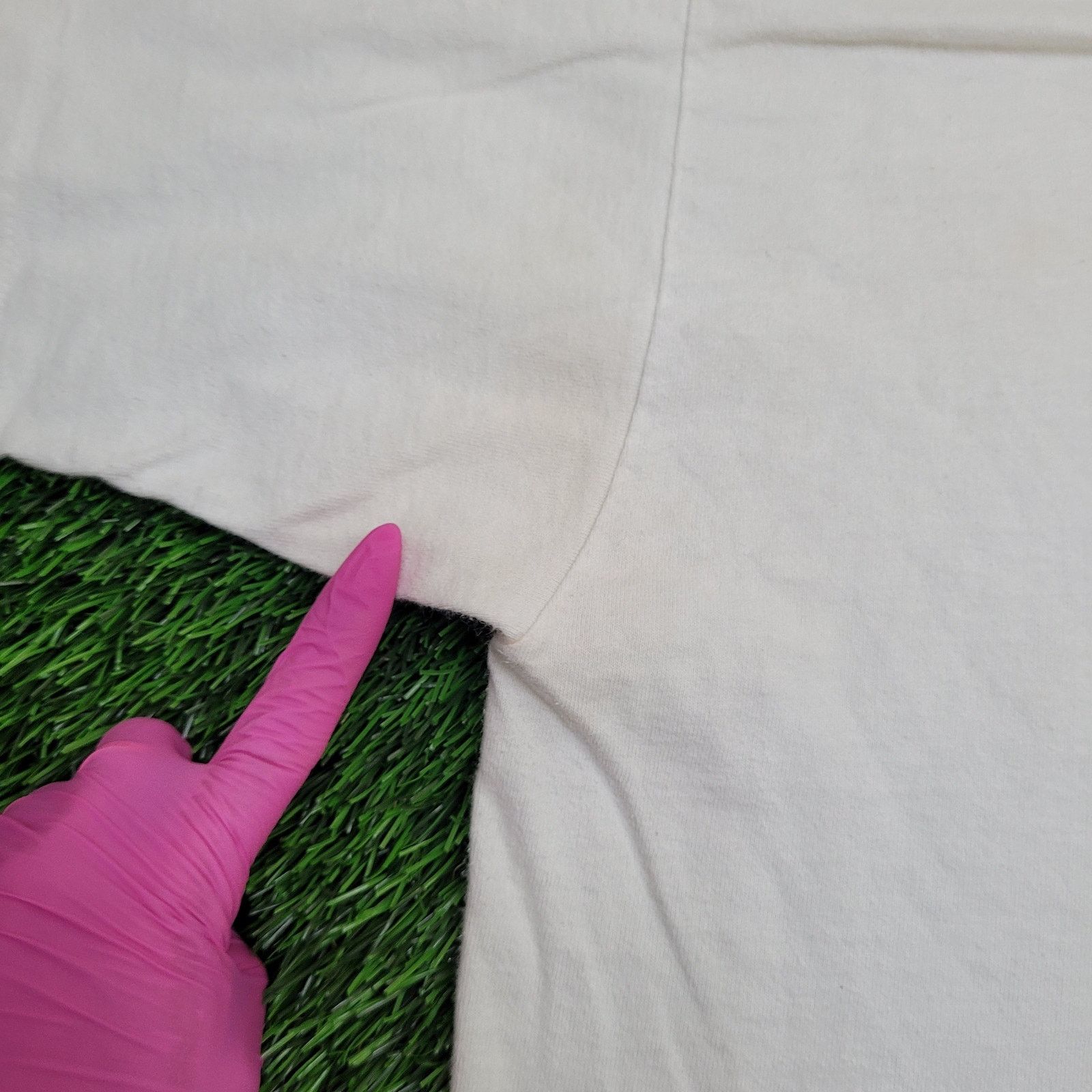 Fruit Of The Loom VTG 90s Fly-Away Skydiving Shirt L/XL USA White Pink Neon Size US XL / EU 56 / 4 - 4 Thumbnail