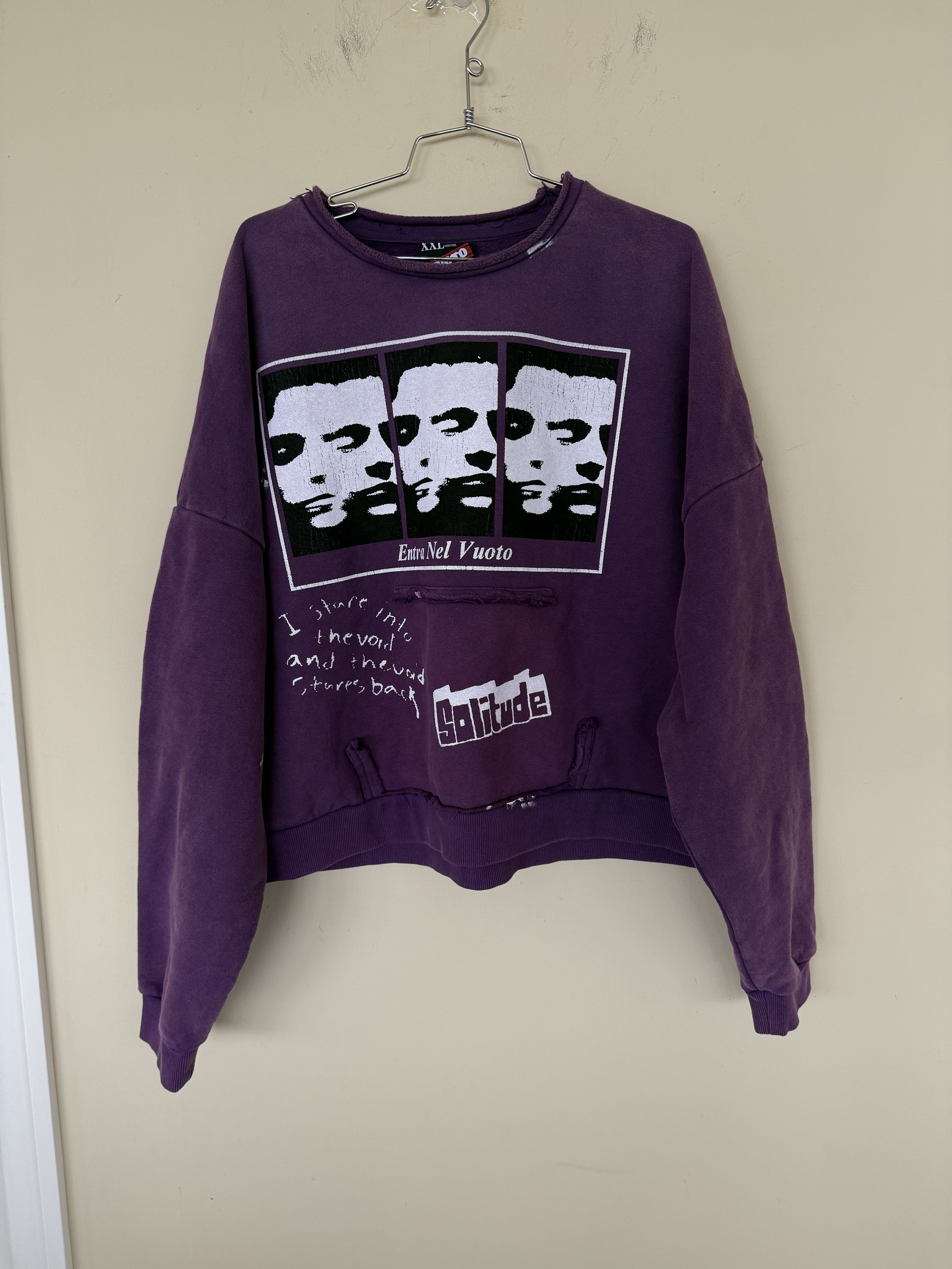 Vintage Vuoto Purple Crewneck Size US XXL / EU 58 / 5 - 1 Thumbnail