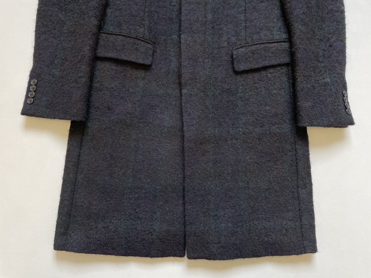 Dries Van Noten Black Boucle Check Wool Overcoat Size US S / EU 44-46 / 1 - 9 Thumbnail