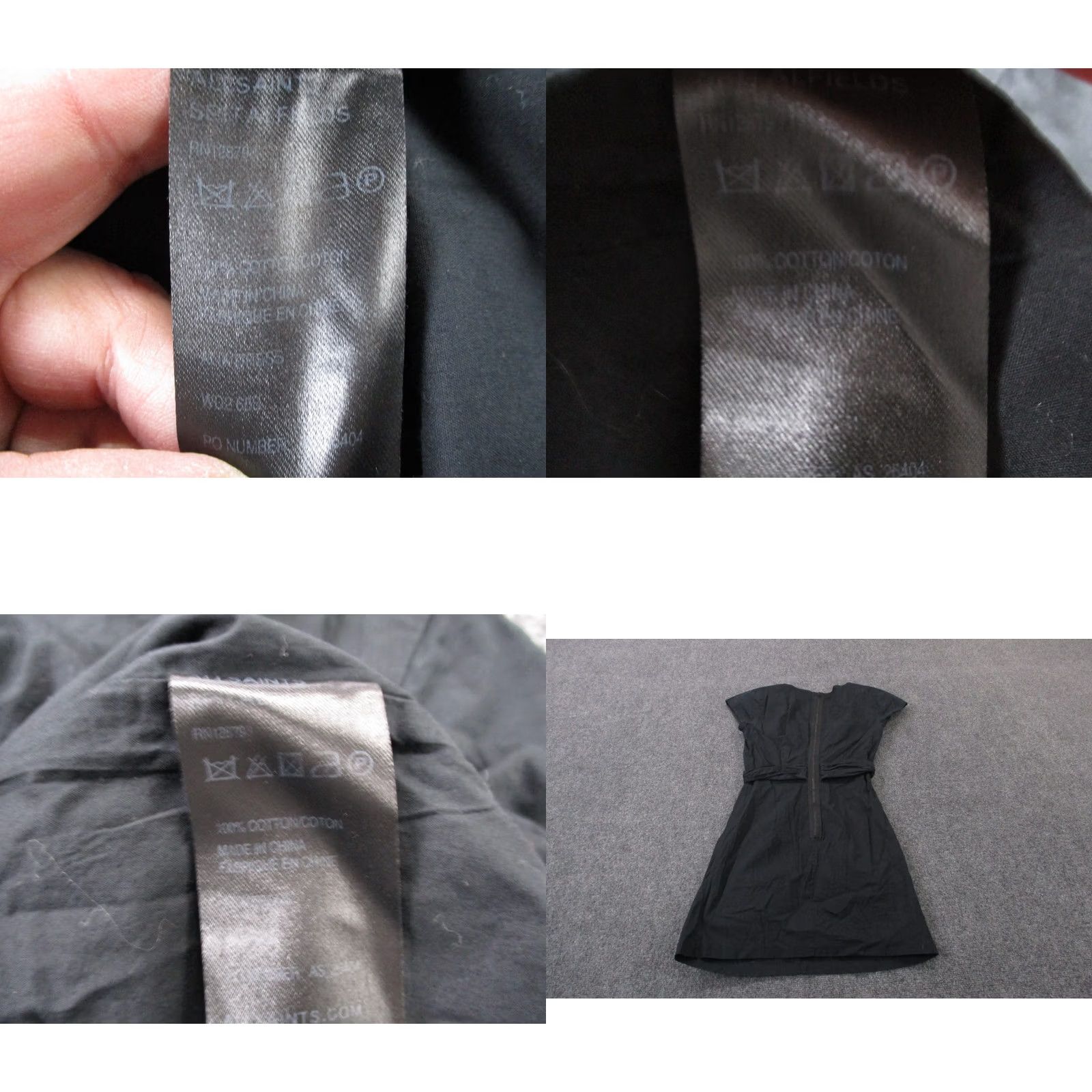 Allsaints AllSaints Dress Womens 4 Black Mini Midi Classic Cocktail Shirt Dress Size 4 Black Womens Size S / US 4 / IT 40 - 8 Thumbnail