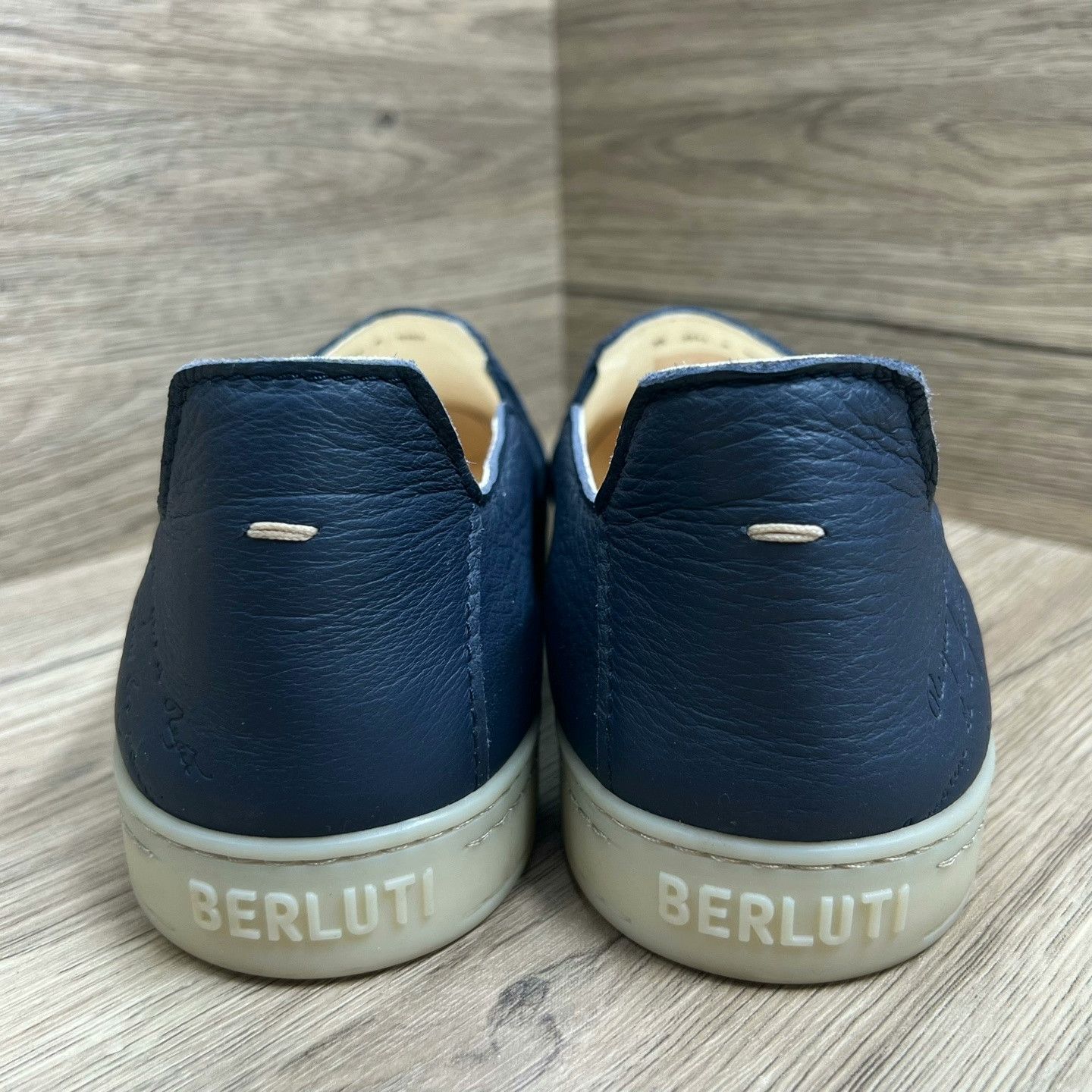 Berluti Berluti Blue Embossed Slip-On Shoes Size US 8.5 / EU 41-42 - 2 Thumbnail