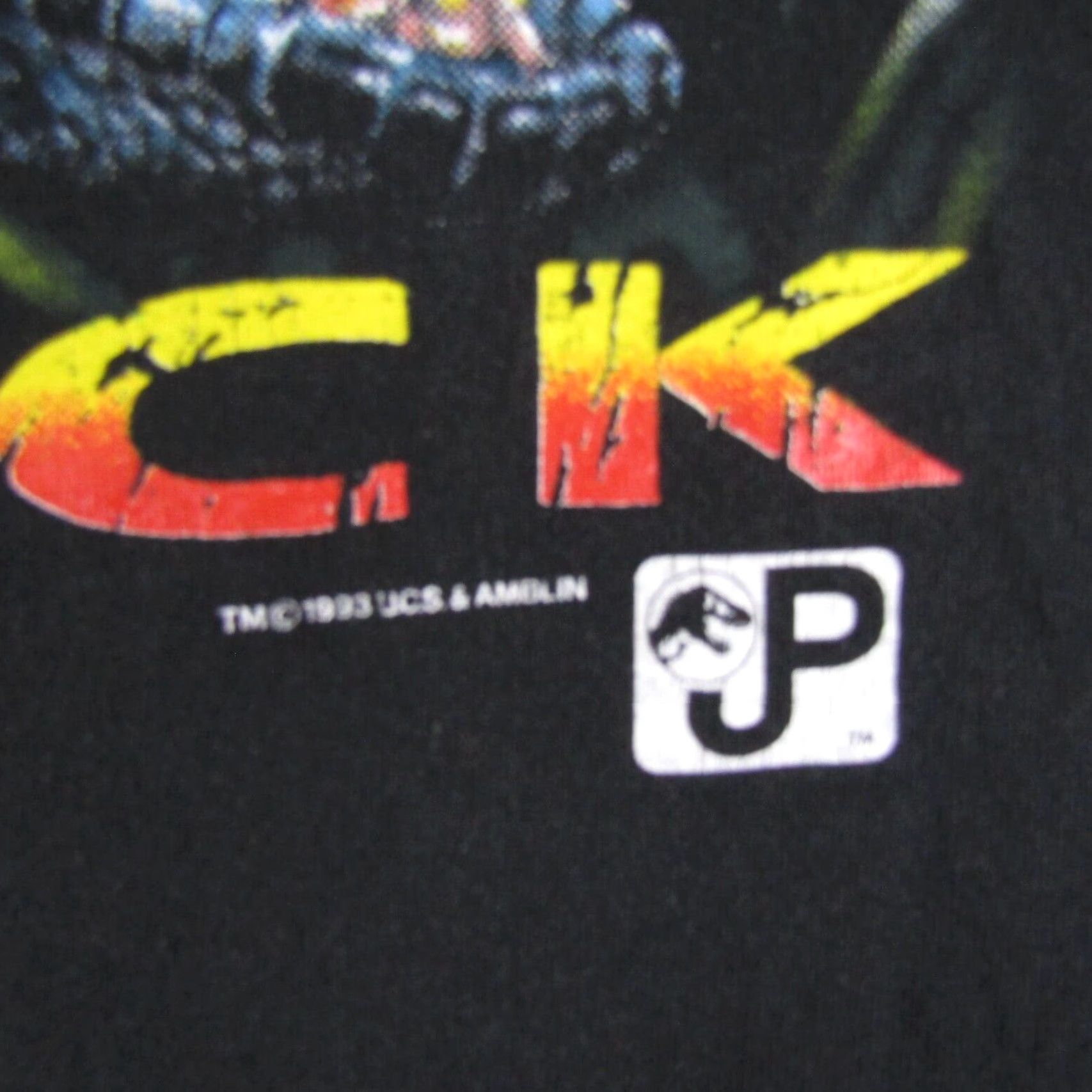 Vintage VINTAGE Jurassic Park T-Shirt Men Large Black Graphic Print 90s Movie Logo Cotton Size US L / EU 52-54 / 3 - 3 Thumbnail