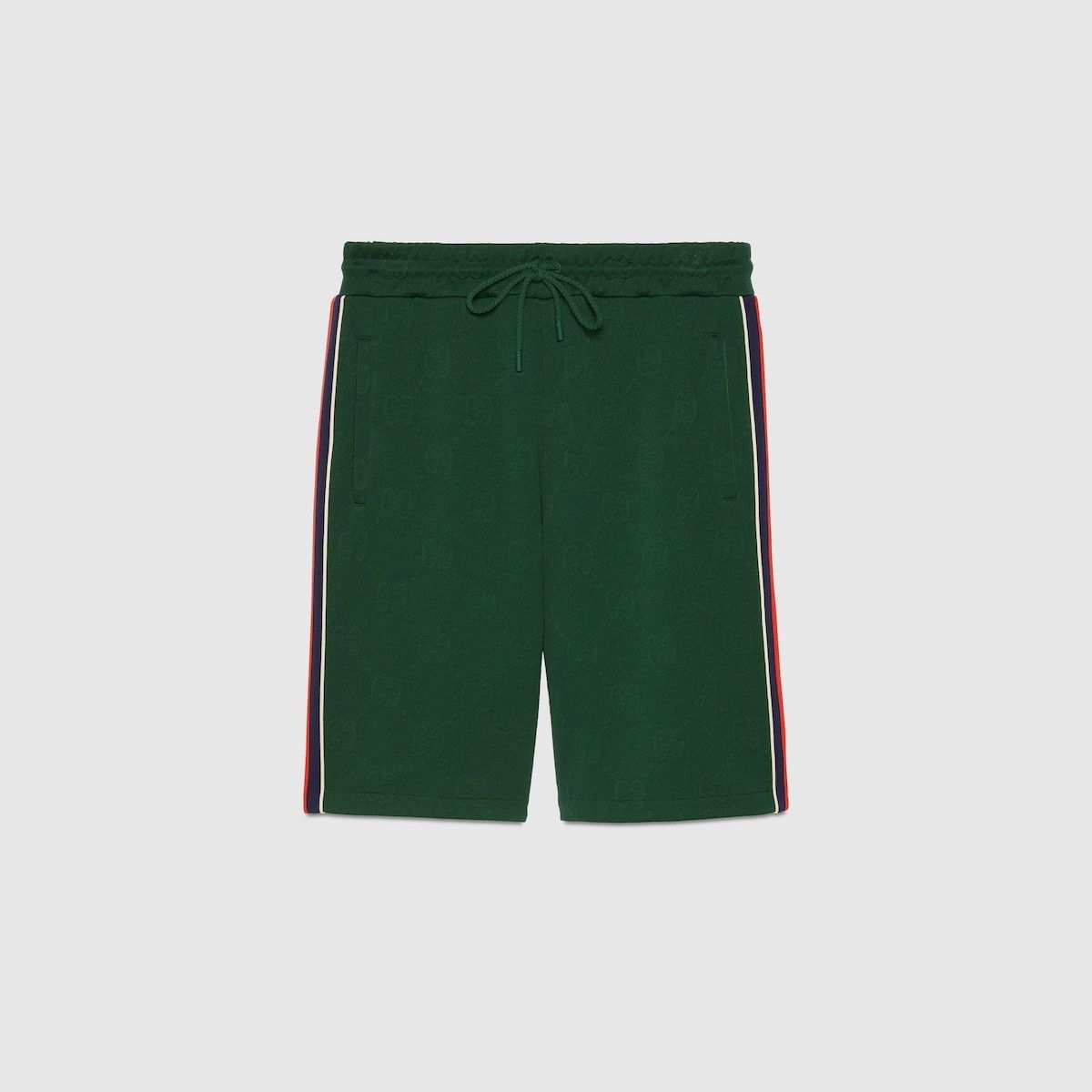 Gucci o1s1wg111025 GG Jacquard Jersey Shorts in Green Size US 28 / EU 44 - 1 Thumbnail