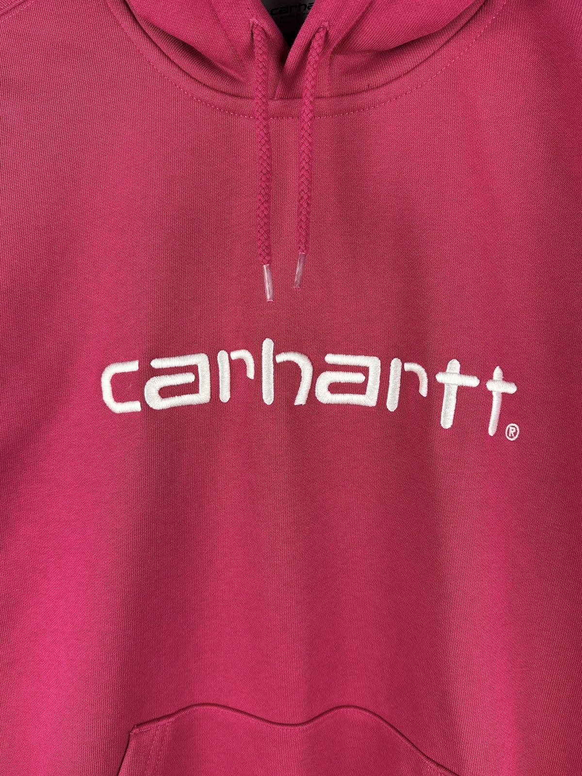 Carhartt Wip Carhartt WIP Embroidered Logo Pink Hoodie Short Sleeve Size US L / EU 52-54 / 3 - 5 Thumbnail