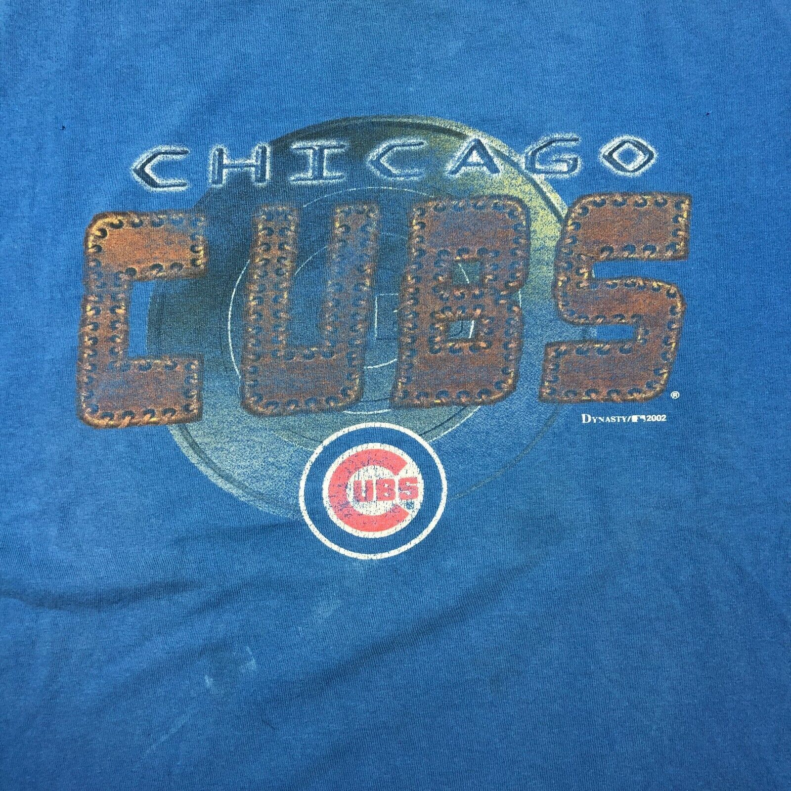 Vintage 2002 Chicago Cubs Spellout Logo Baseball MLB Blue Tee Large Size US L / EU 52-54 / 3 - 2 Thumbnail