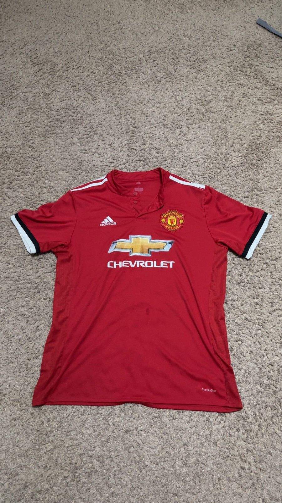 Adidas 2017/2018 Adidas Red Manchester United jersey size large Size US L / EU 52-54 / 3 - 1 Thumbnail