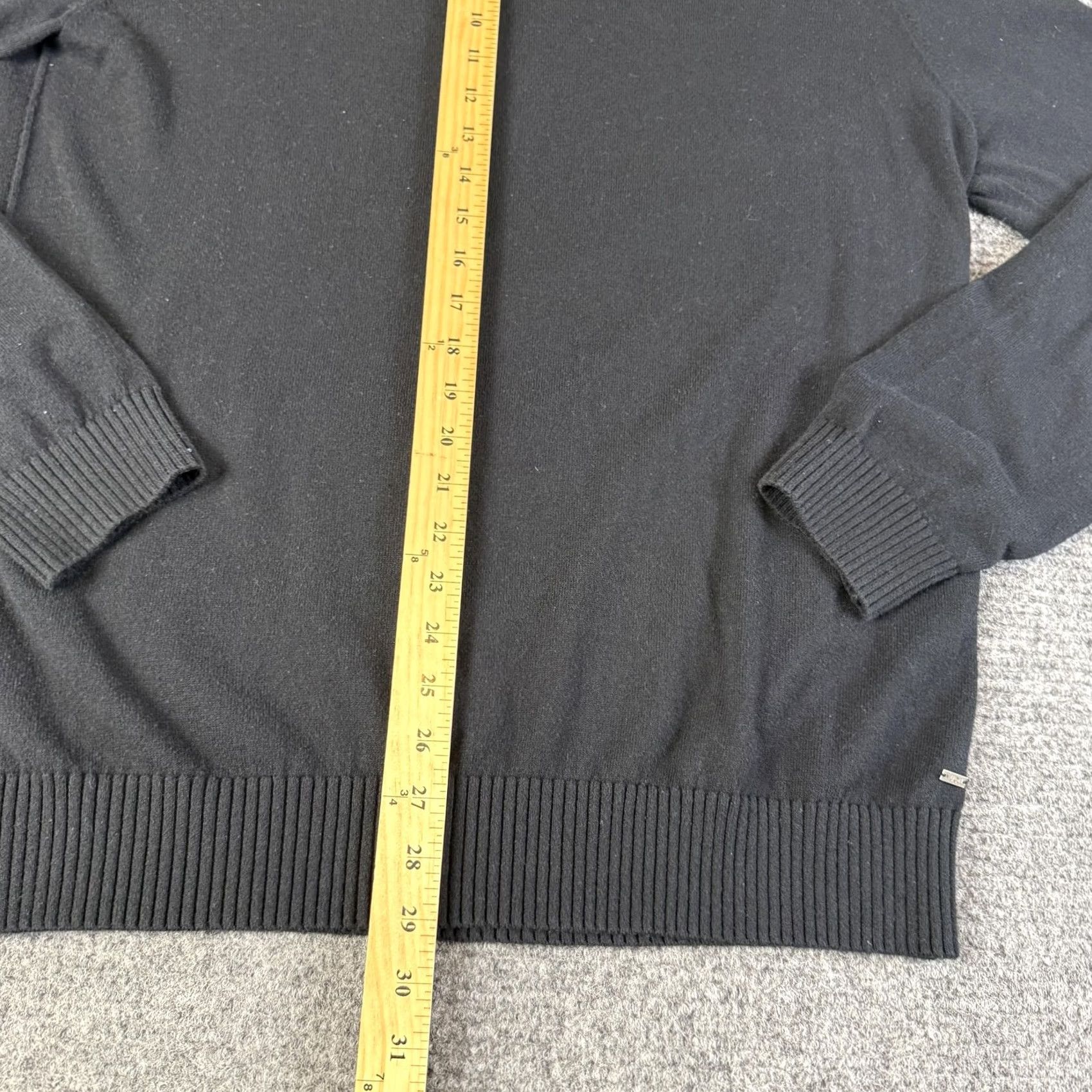 Vuori VUORI Mens Hoodie Knit Pullover Hooded V-Neck Black Sweatshirt Ribbed Durable Lightweight Fluent Size US L / EU 52-54 / 3 - 7 Thumbnail